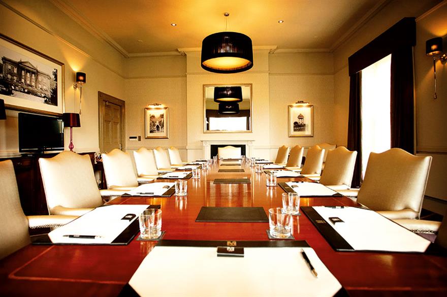Elegant conference room in The Mansion, perfect for corporate events and meetings.