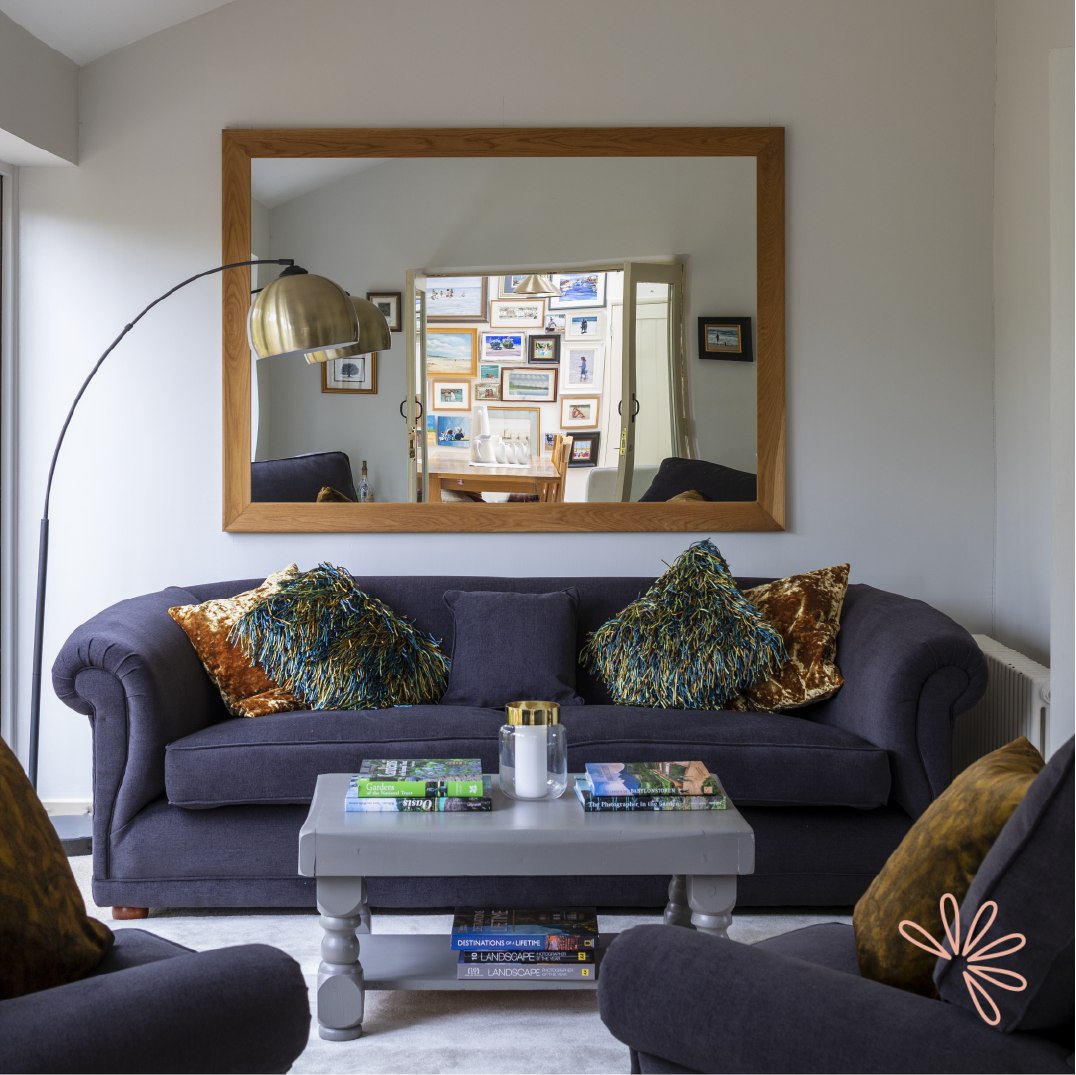 Stylish lounge at Spring Cottage, perfect for networking events and casual meetings.