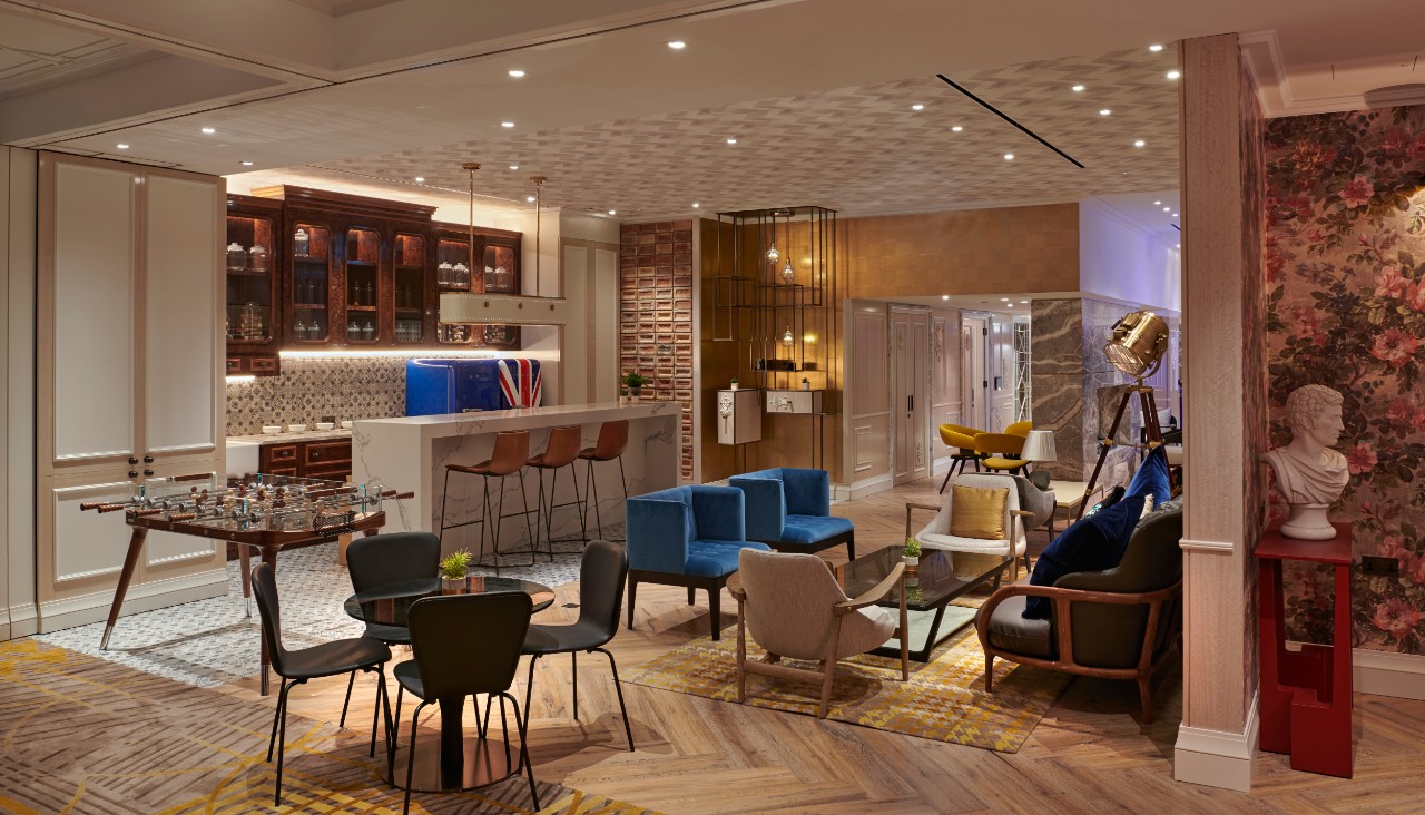 Modern meeting space at Grace & Favour, Great Scotland Yard Hotel for events and gatherings.