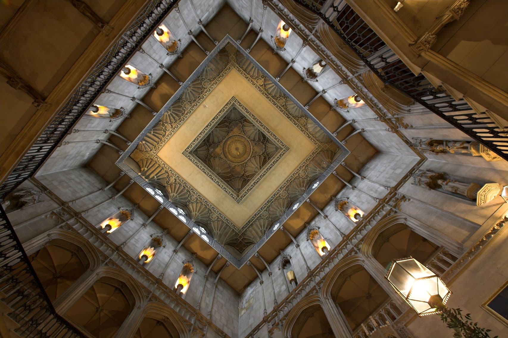 Grand Hall at Ashridge House, elegant atrium for upscale events and gala dinners.
