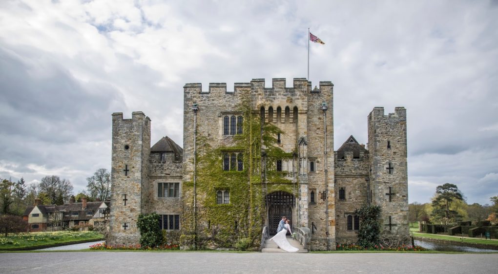 Hever Castle's Astor Wing, a stunning wedding venue with historic architecture.