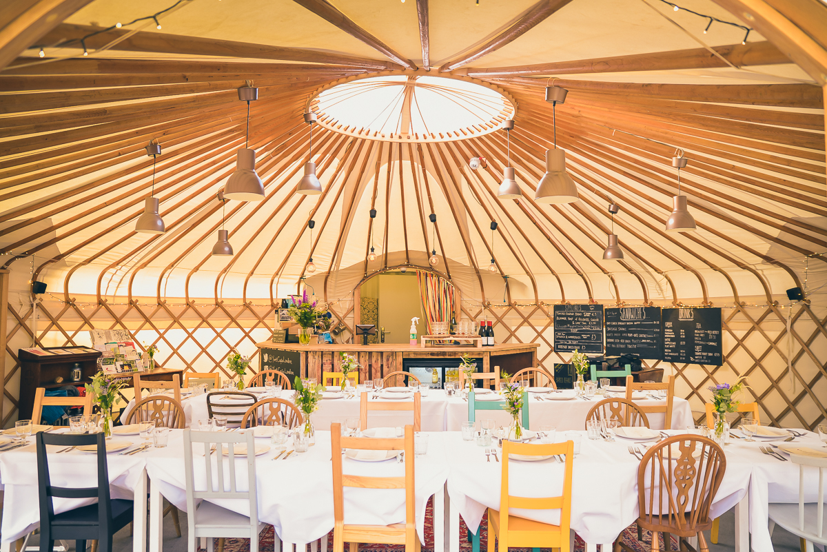 Yurt Cafe in St Katharine's Precinct, ideal for intimate gatherings and events.