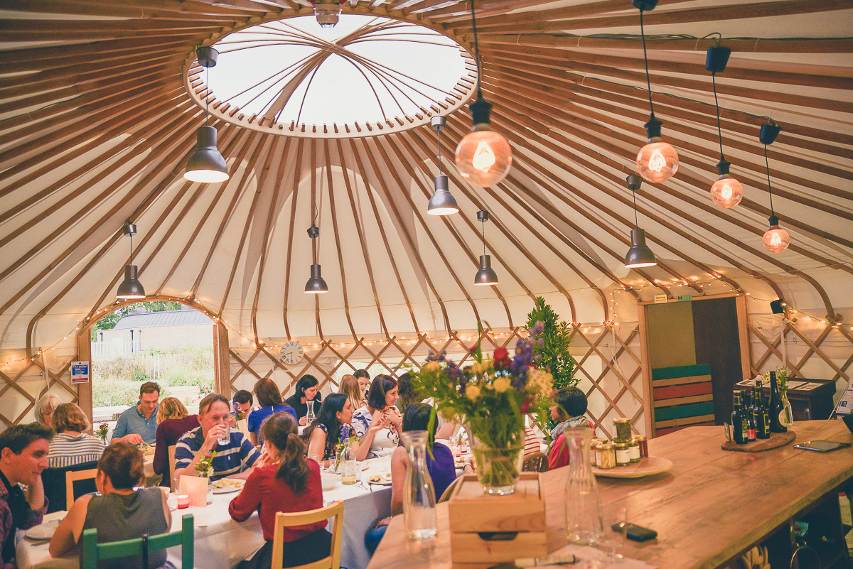 Yurt Cafe in St Katharine's: cozy yurt setting for workshops and team-building events.