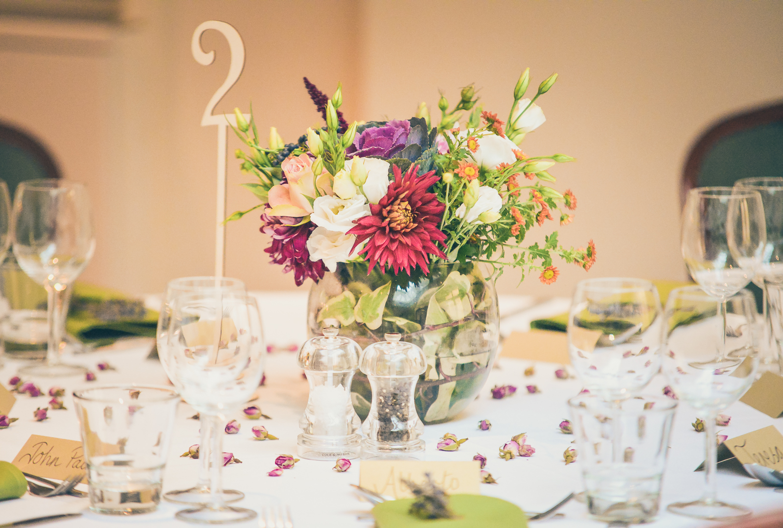 Yurt Cafe event table with floral centerpiece, perfect for gatherings in St Katharine's.
