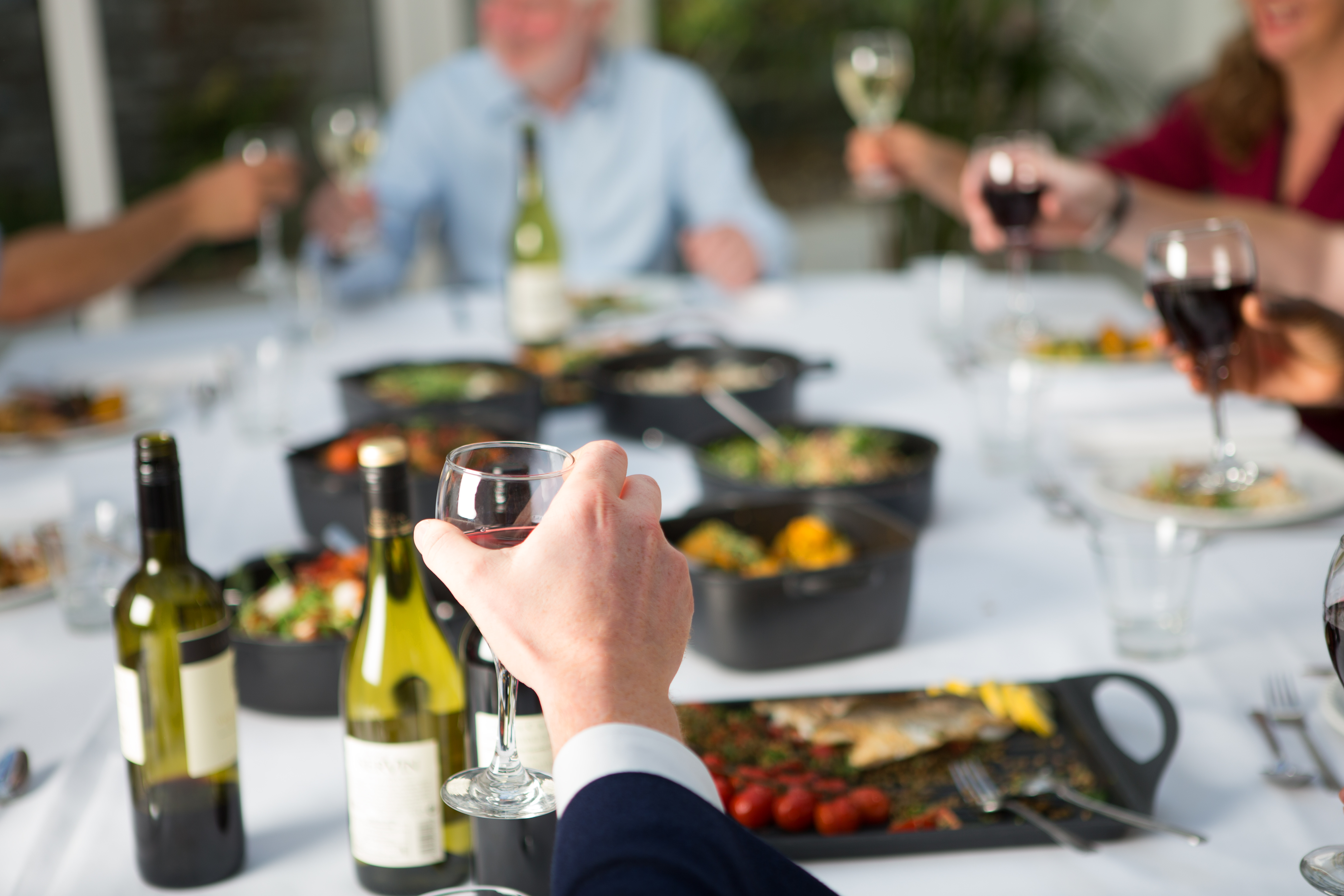 Elegant dining setup in St John Groser room for networking and team-building events.