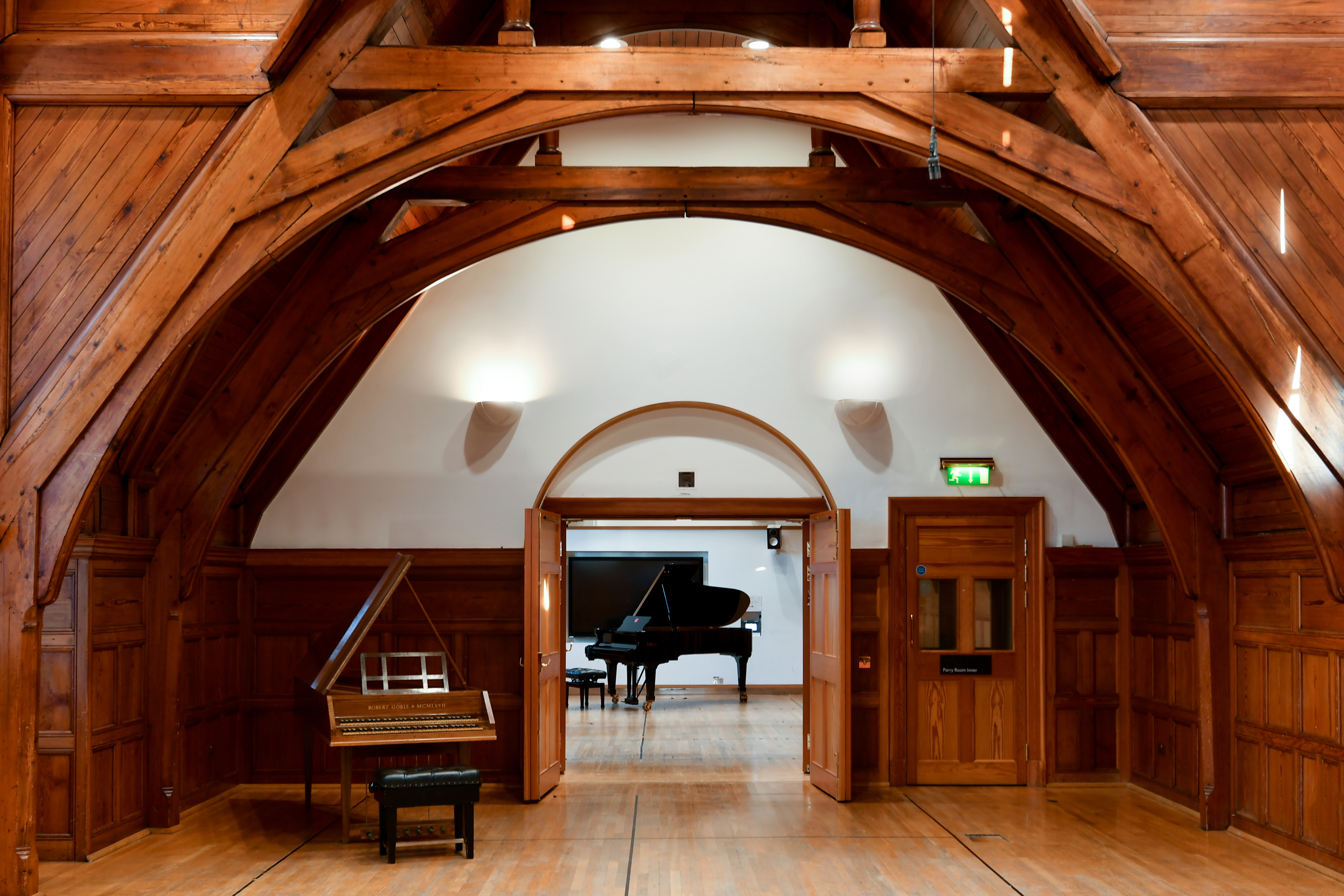 Elegant Parry Rooms at Royal College of Music with grand piano, perfect for events.