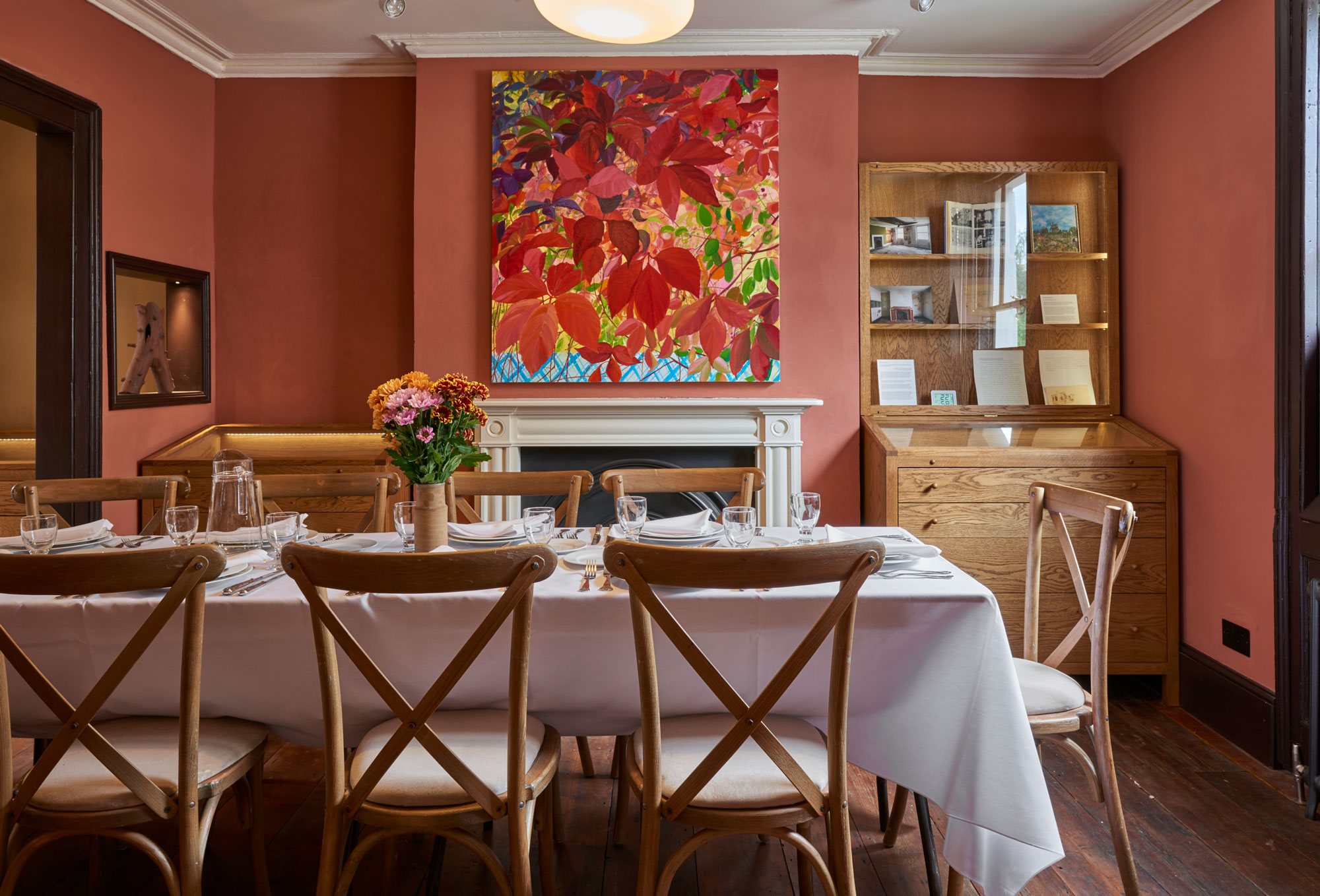 Elegant dining room in Van Gogh House, perfect for corporate dinners and private events.