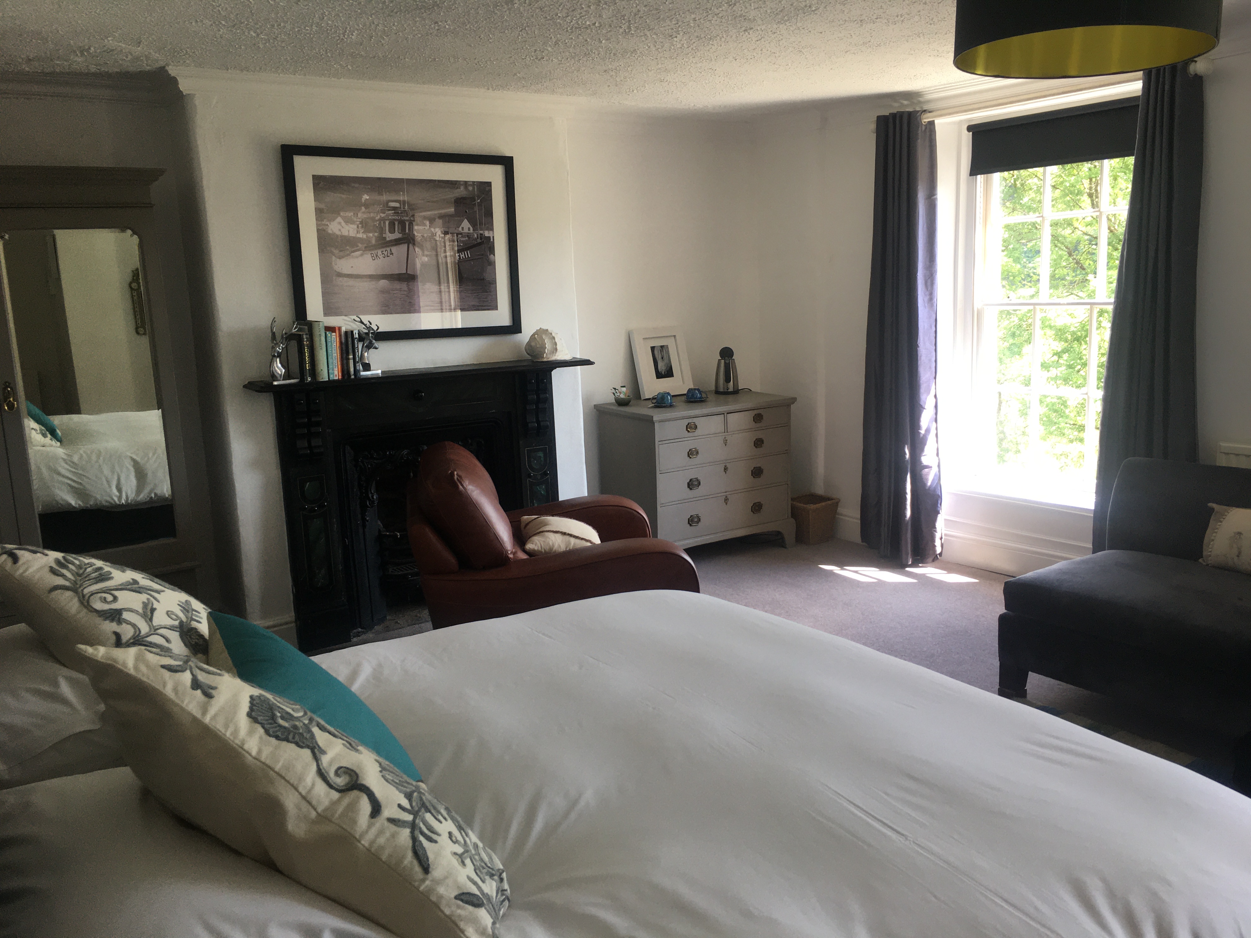 Elegant guest room at Prince Hall Country House, perfect for VIP events and meetings.