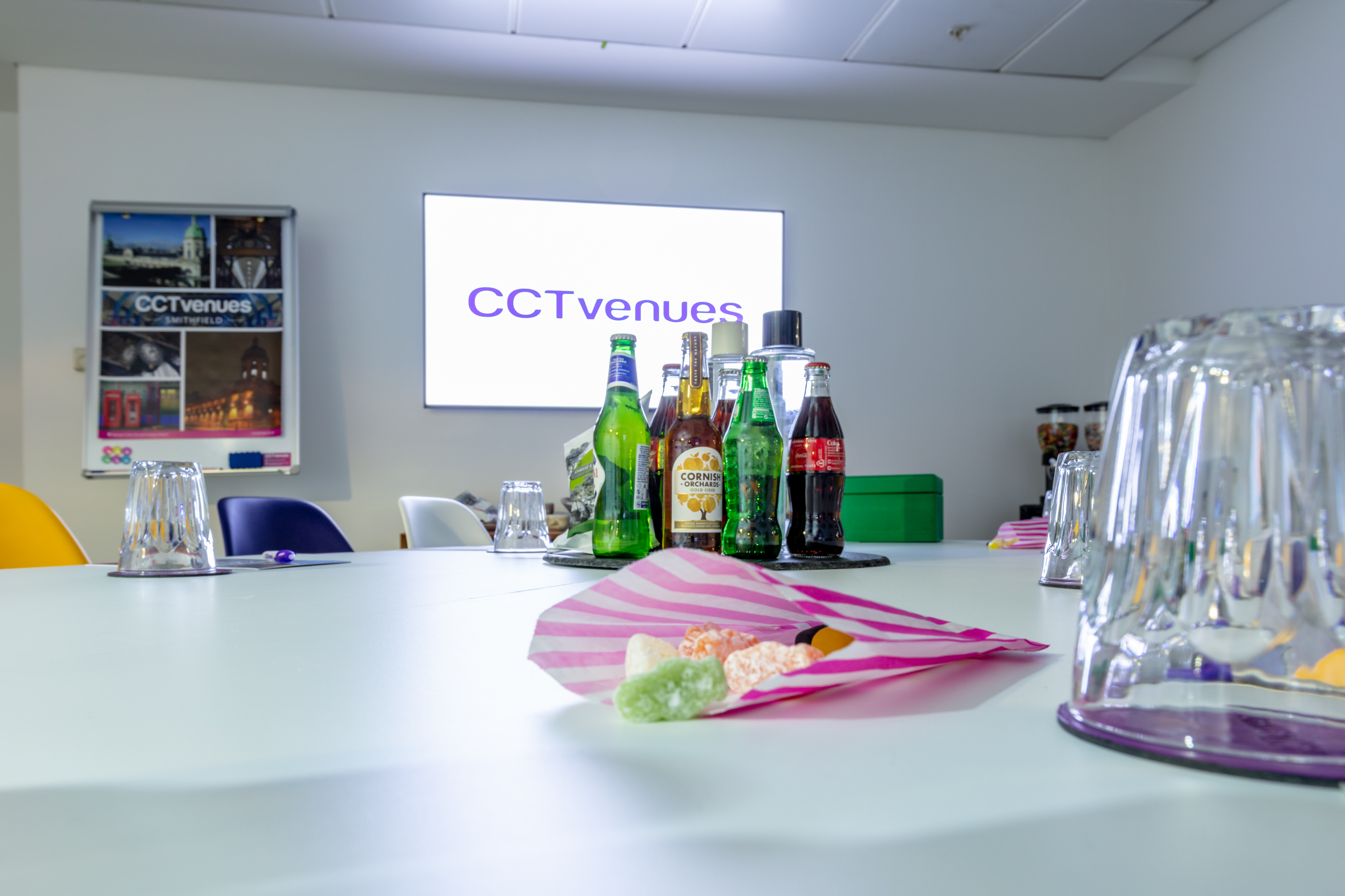 Modern meeting room at Camden Lock, ideal for corporate events and workshops.