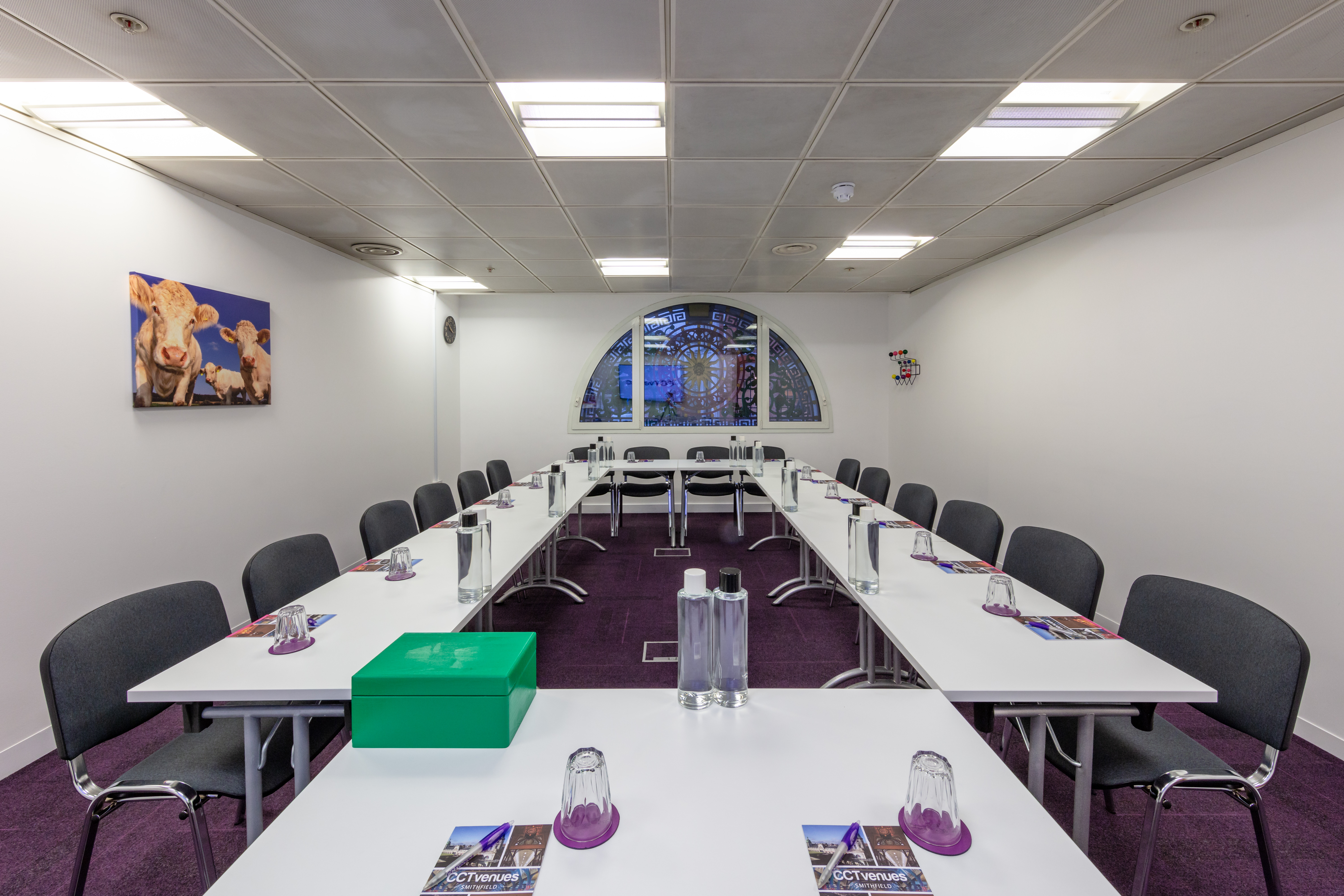 Meeting Room 3 at CCT Venues, U-shaped layout for professional gatherings in London.