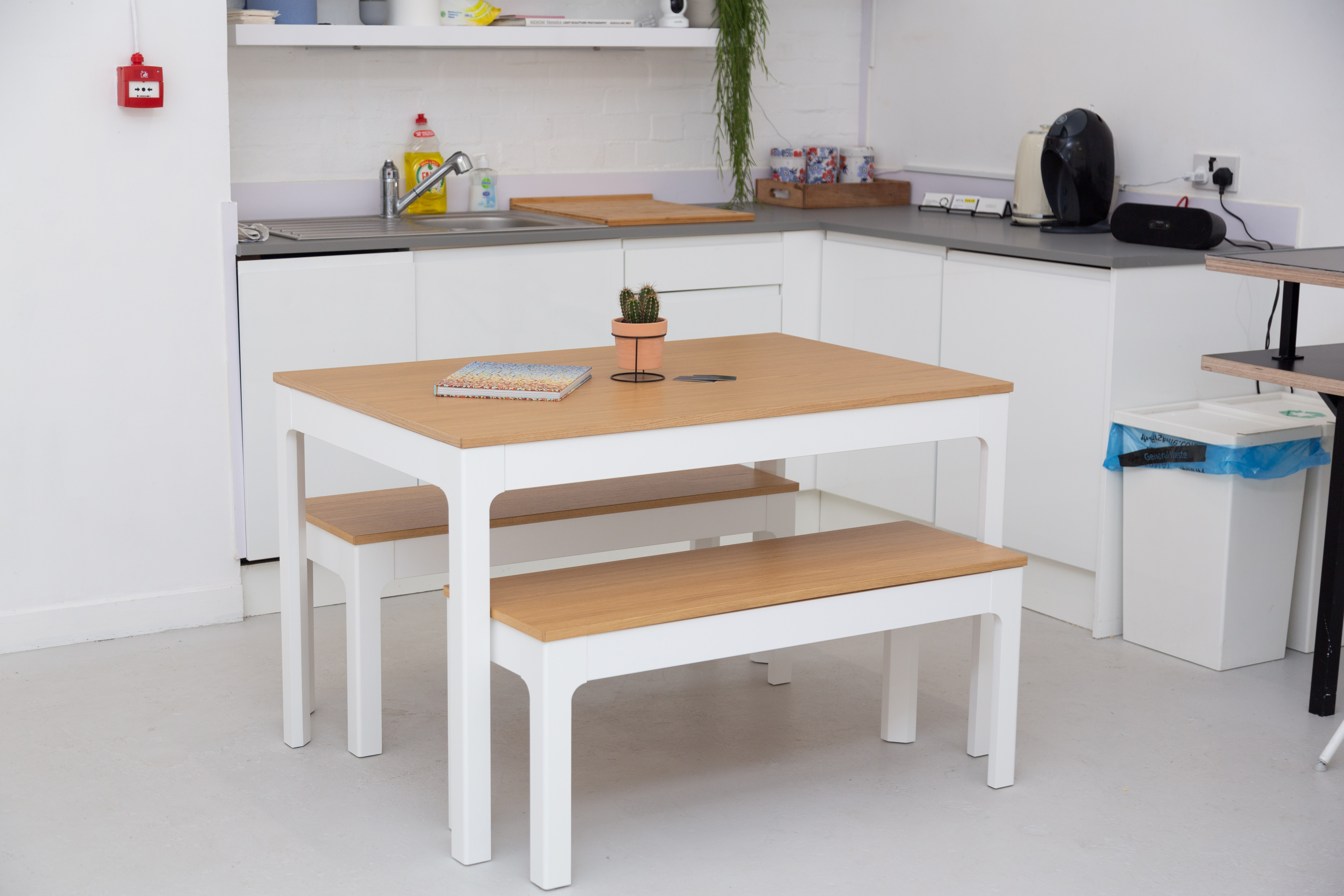 Modern kitchenette in Cove Studio, perfect for informal meetings and networking events.