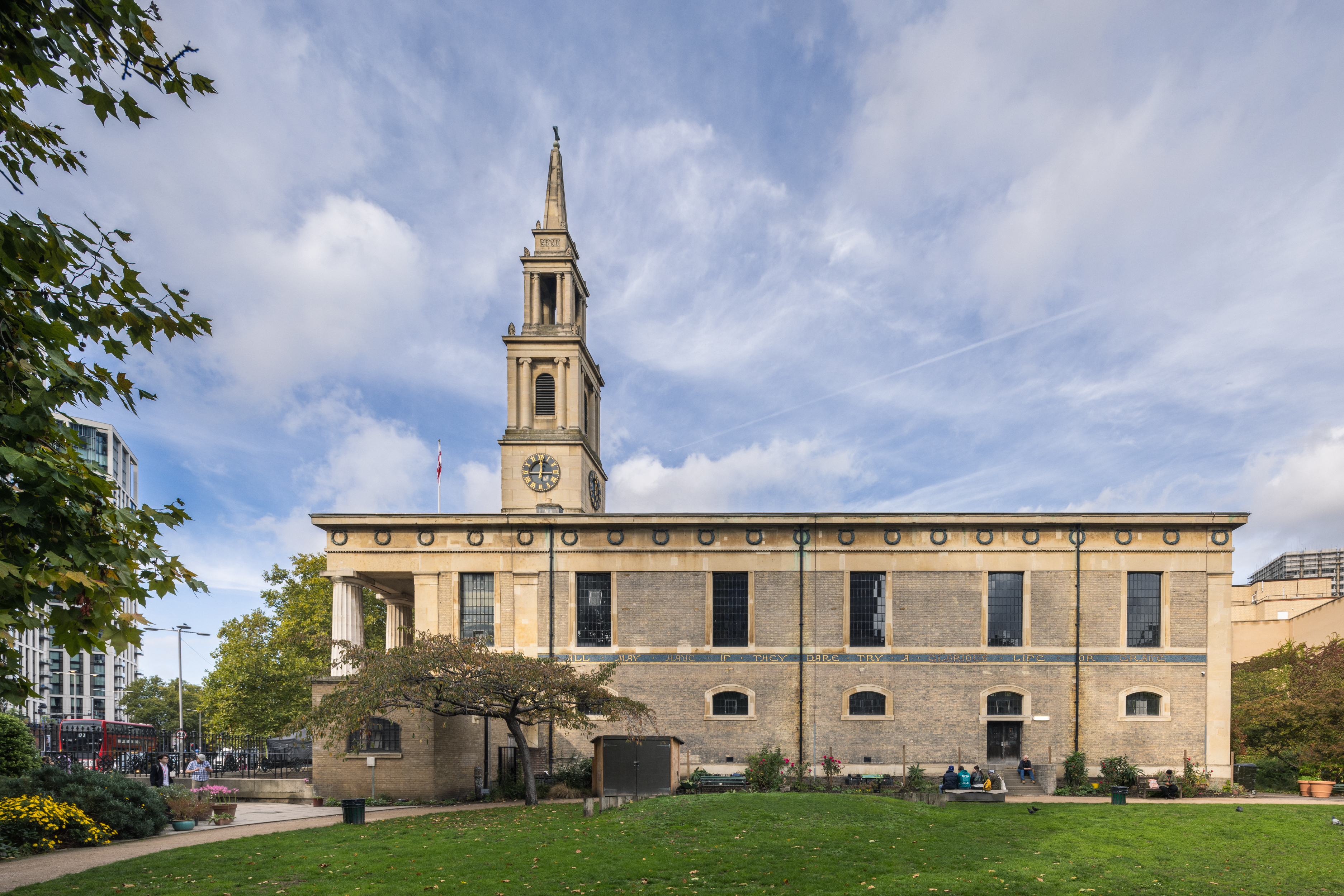 Meeting rooms in St John's Church Waterloo, elegant steeple, unique corporate events venue.