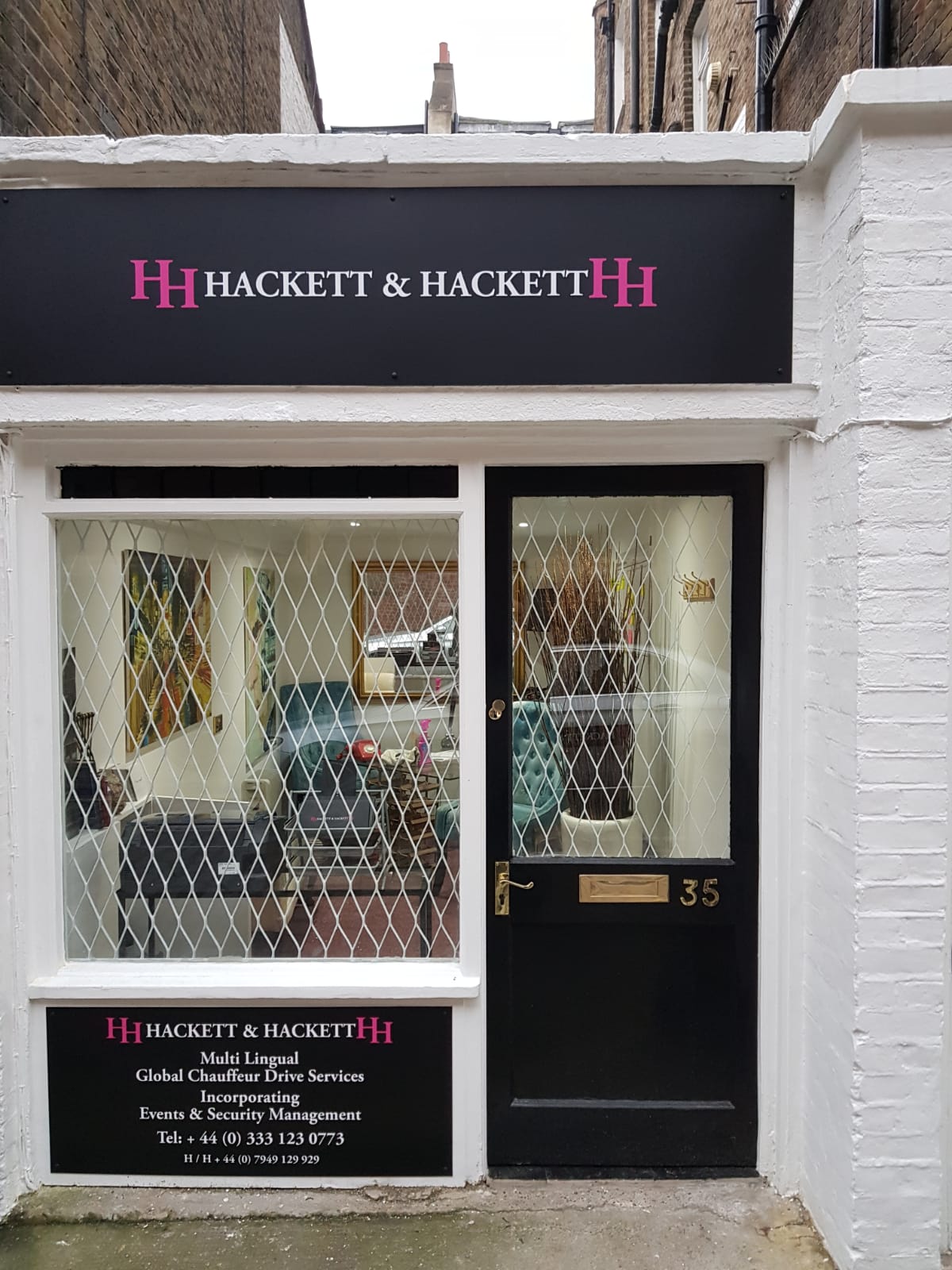 "Charming venue with gated entrance for intimate meetings and events at 35 Chagford Street."