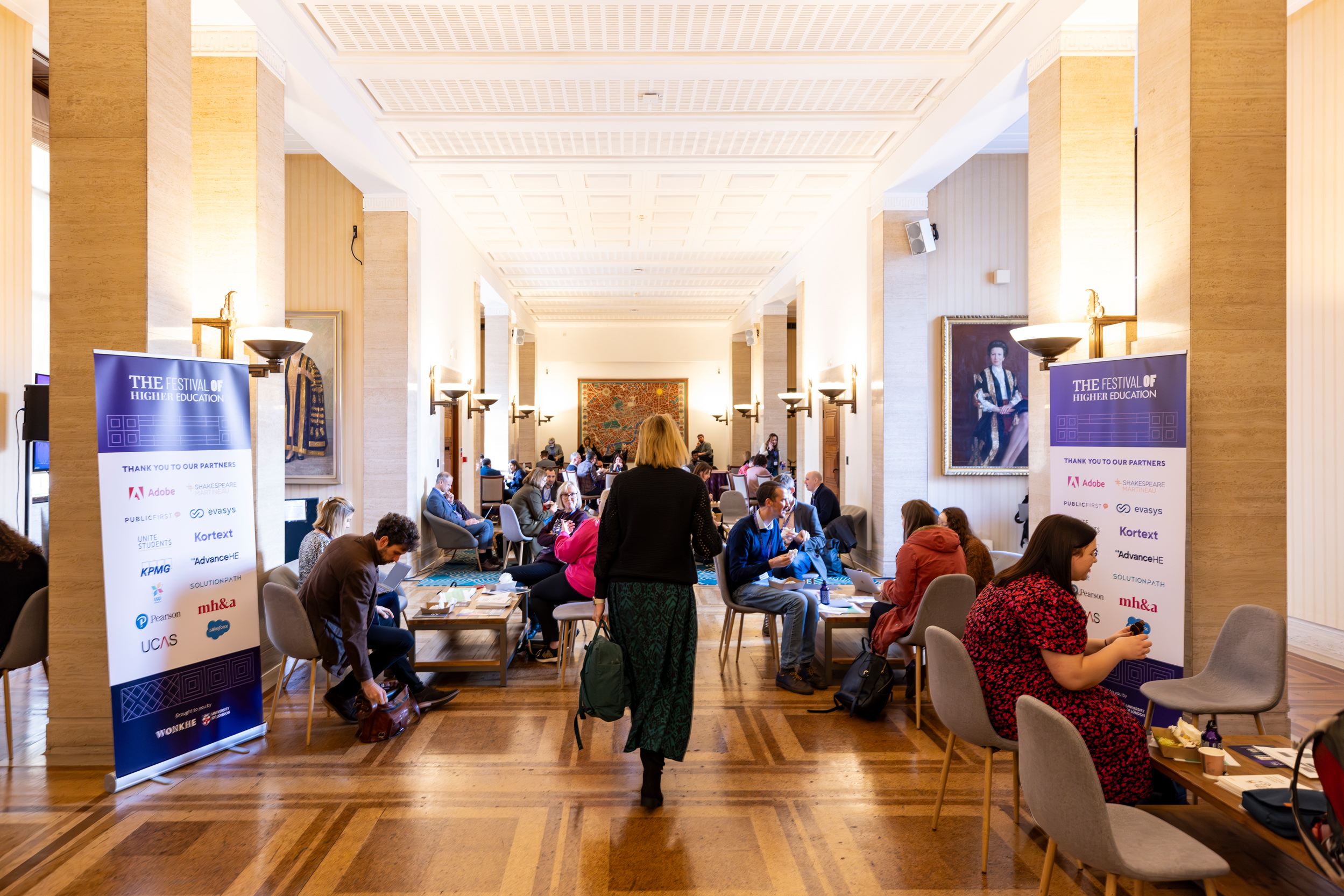 Chancellor's Hall at University of London, event space for networking and discussions.
