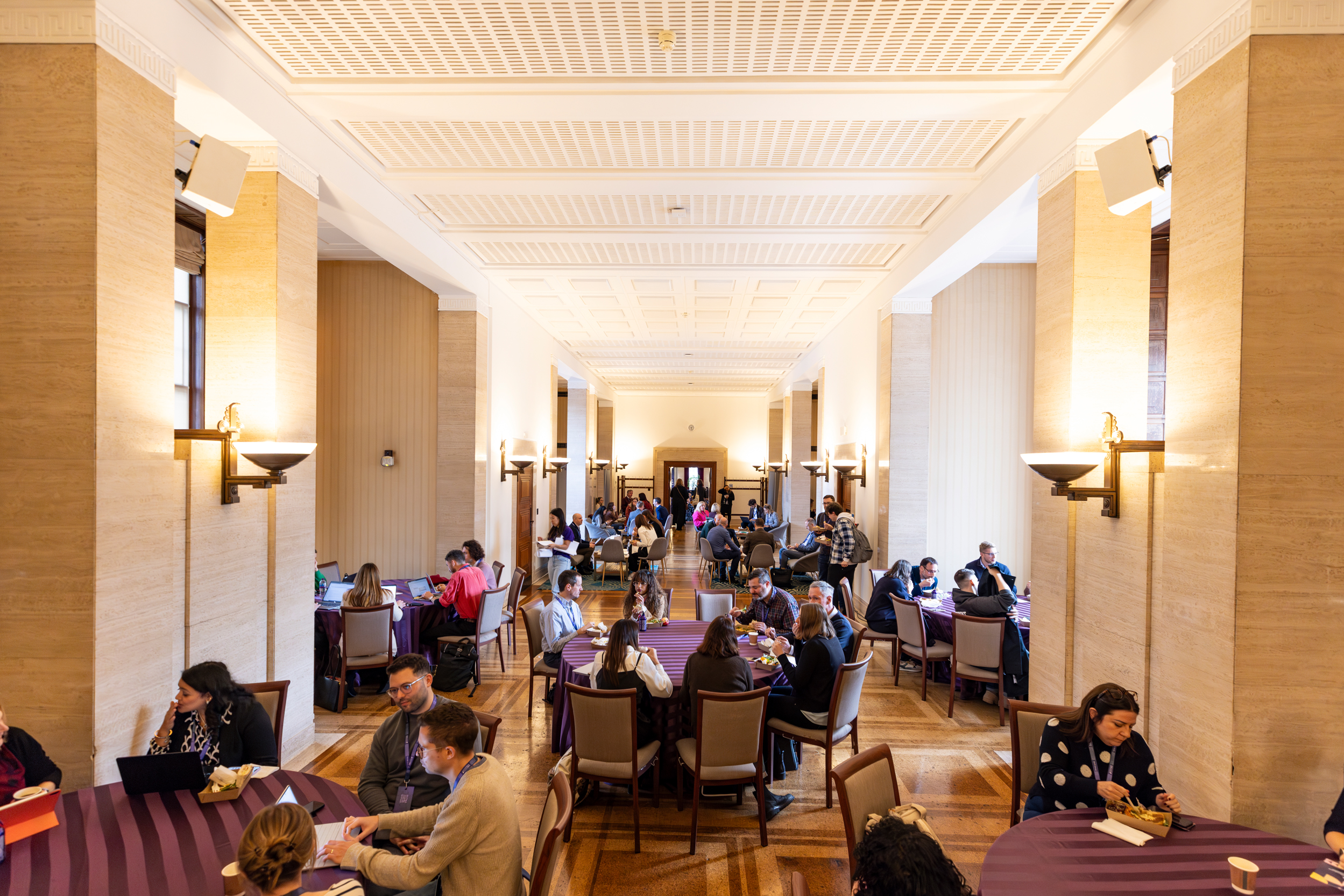 Chancellor's Hall at University of London, elegant event space for networking and discussions.
