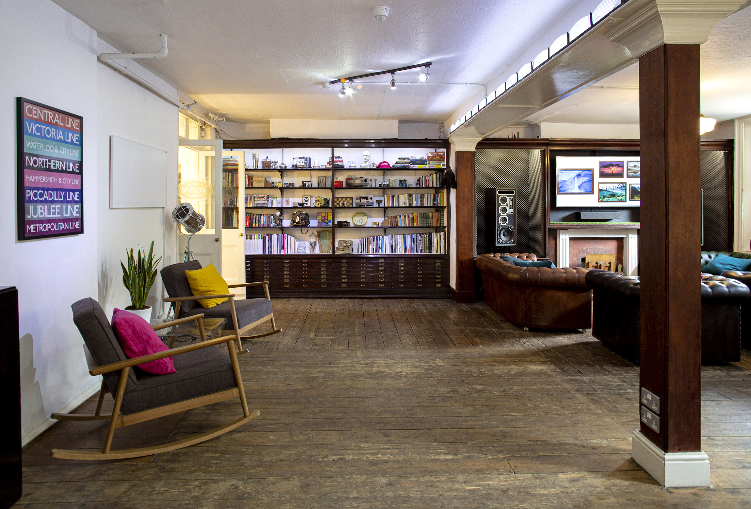 Versatile event space in Anomalous Space, perfect for workshops and meetings.