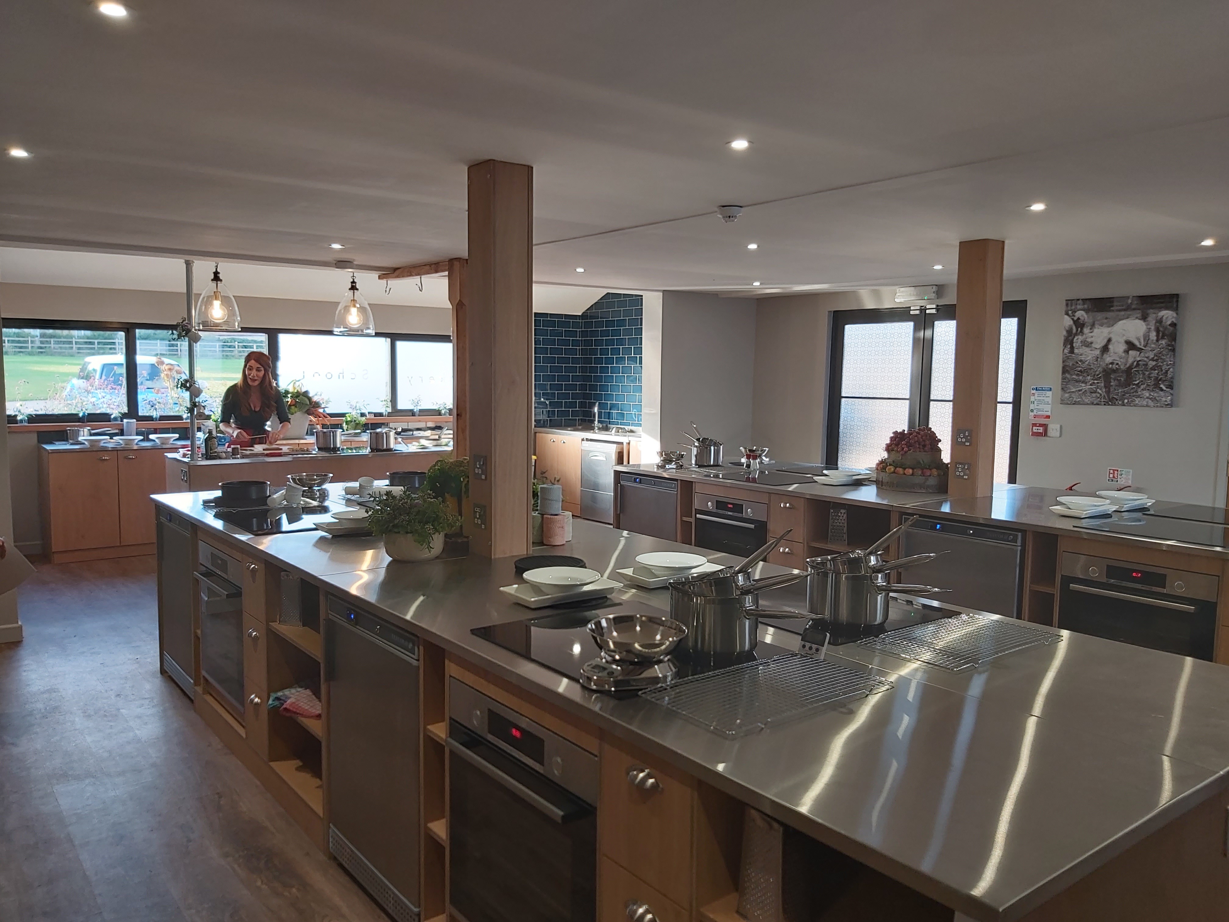 Modern kitchen at The Farm Stratford, ideal for culinary workshops and team-building events.