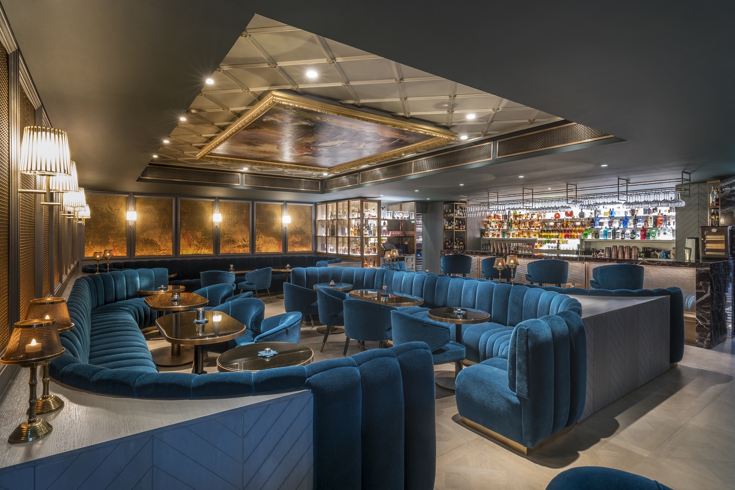 Stylish lounge at St James Bar, perfect for networking events and cocktail receptions.