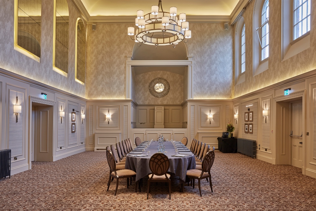 St Anne's Hall at Stanbrook Abbey: elegant meeting room for workshops and board meetings.