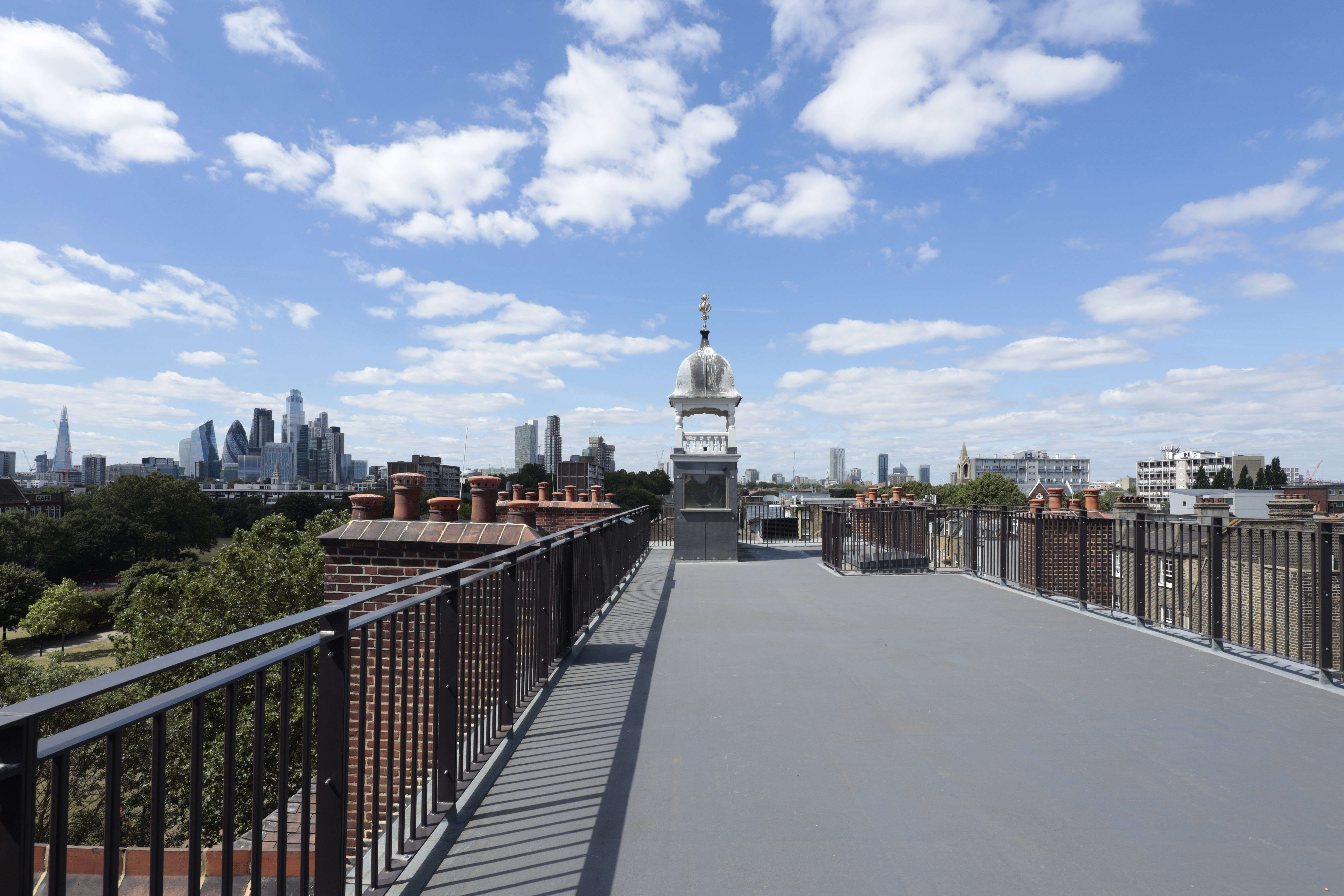 Rooftop venue at Oxford House with city skyline views, ideal for outdoor events.