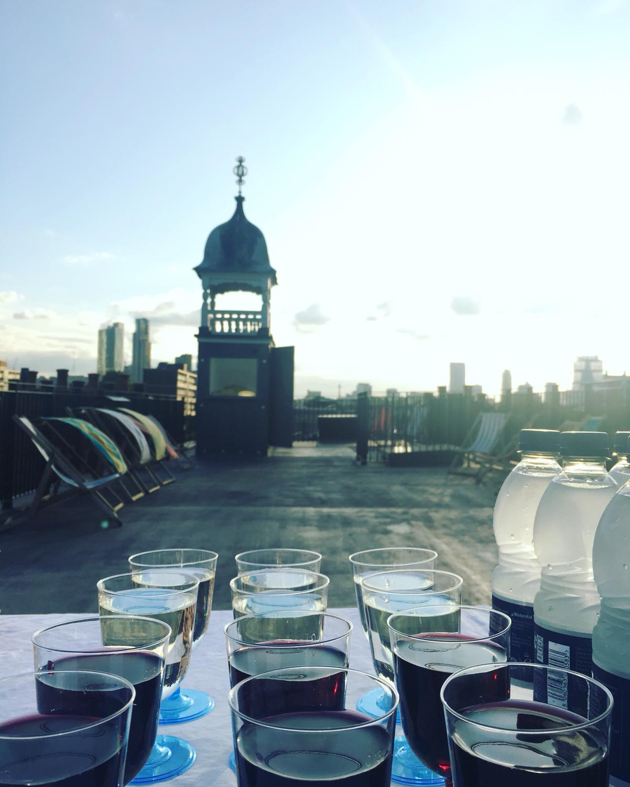 Rooftop event space at Oxford House with skyline views, ideal for networking and receptions.
