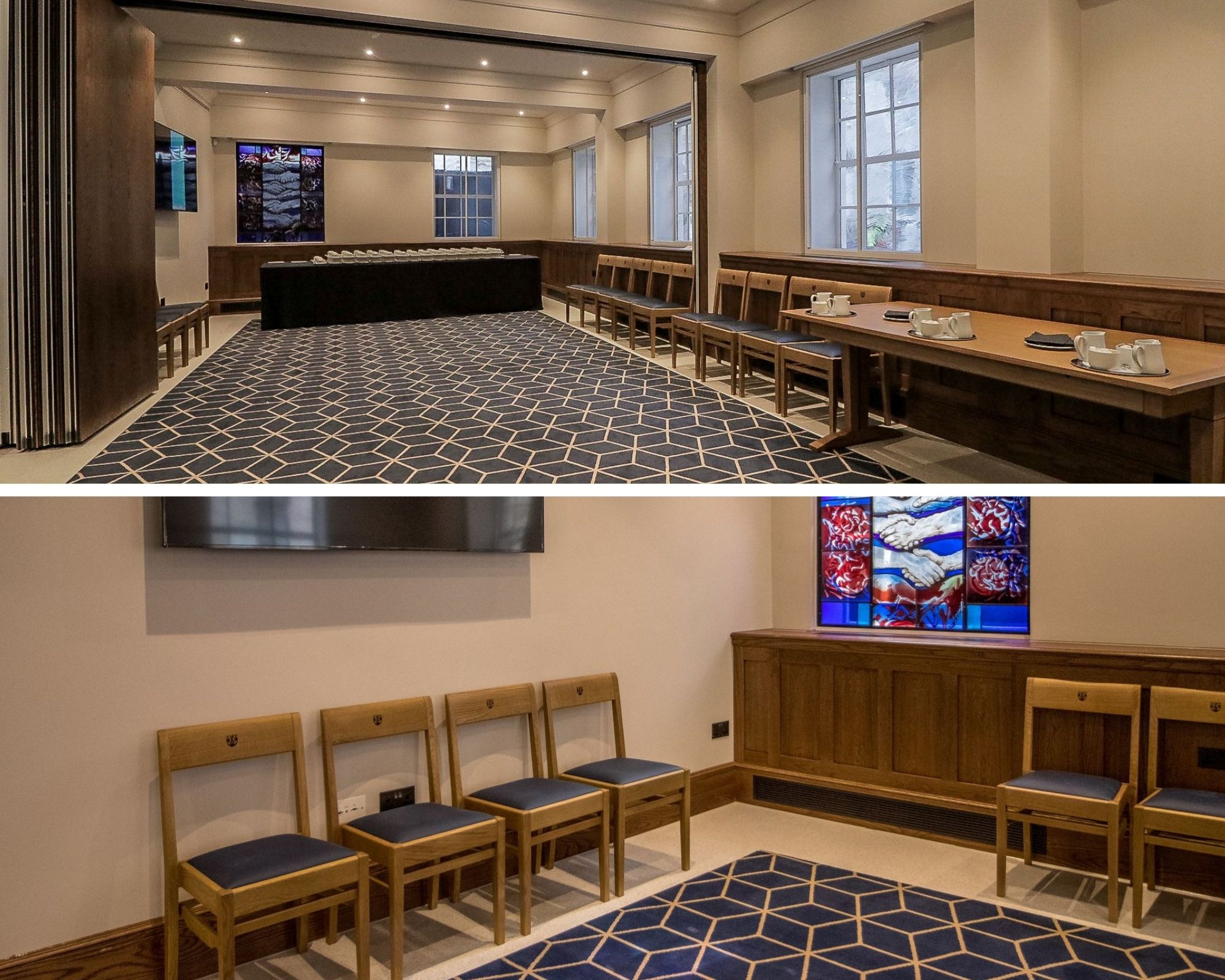 Ground Floor Foyer at 87 Barts Close, versatile meeting space for workshops and conferences.