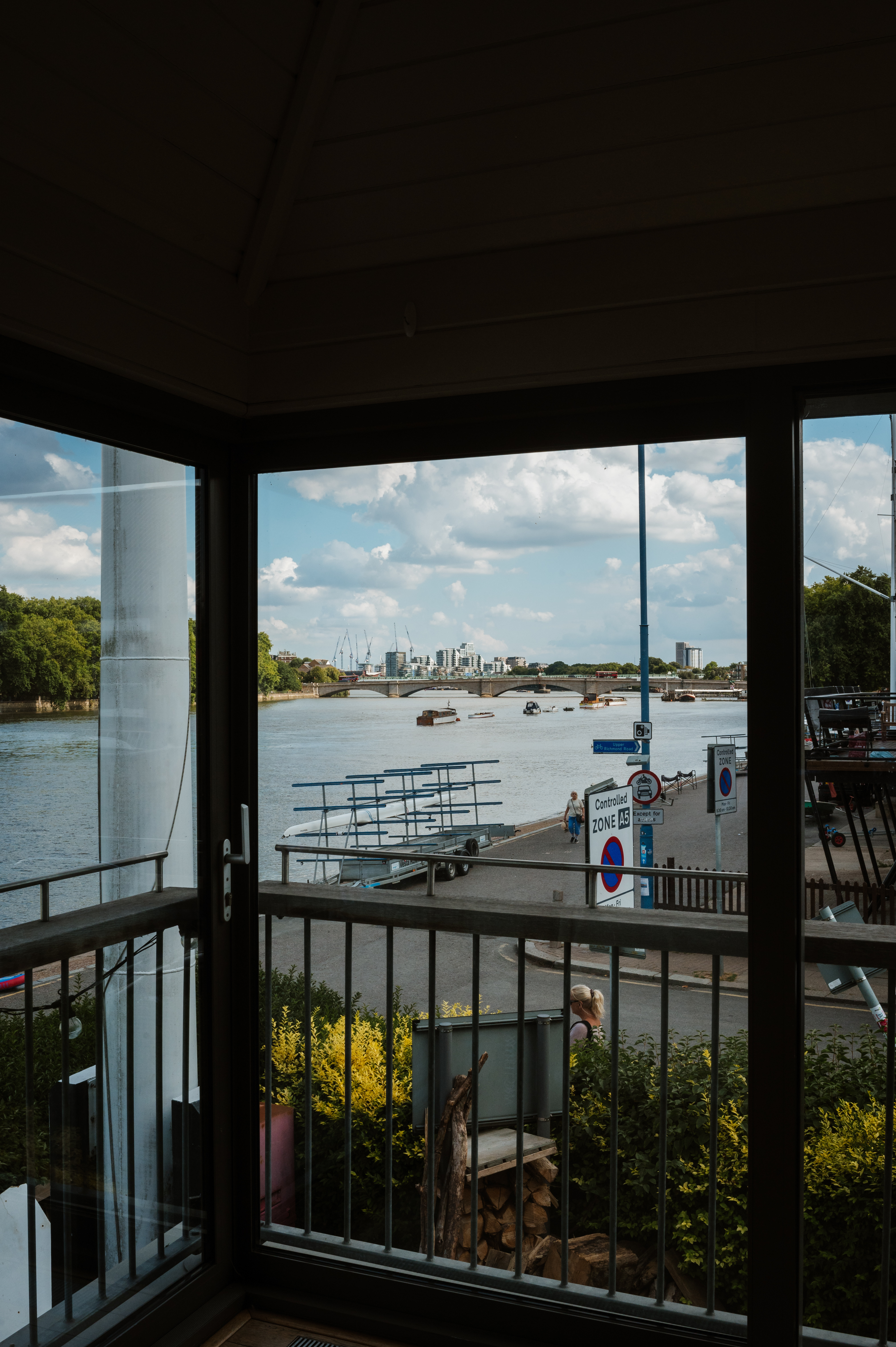Great Hall at Thames Rowing Club with river view, ideal for outdoor events and networking.