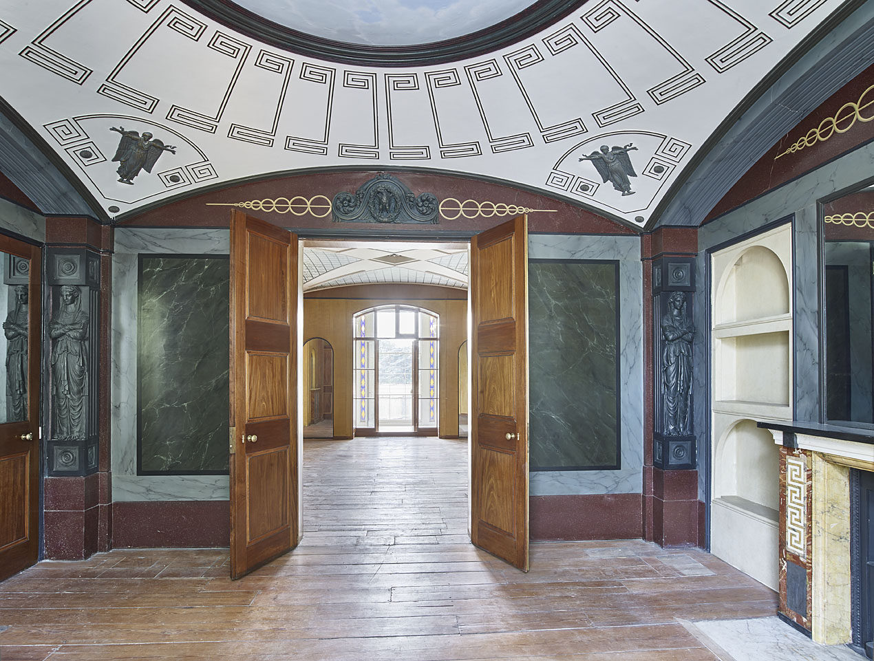 Soane Suite at Pitzhanger Manor, elegant event space with ornate ceilings for gatherings.