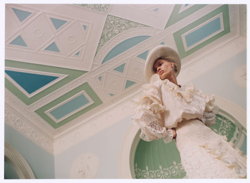 Elegant model in stylish outfit at Georgian Eating Room, Pitzhanger Manor, for upscale events.