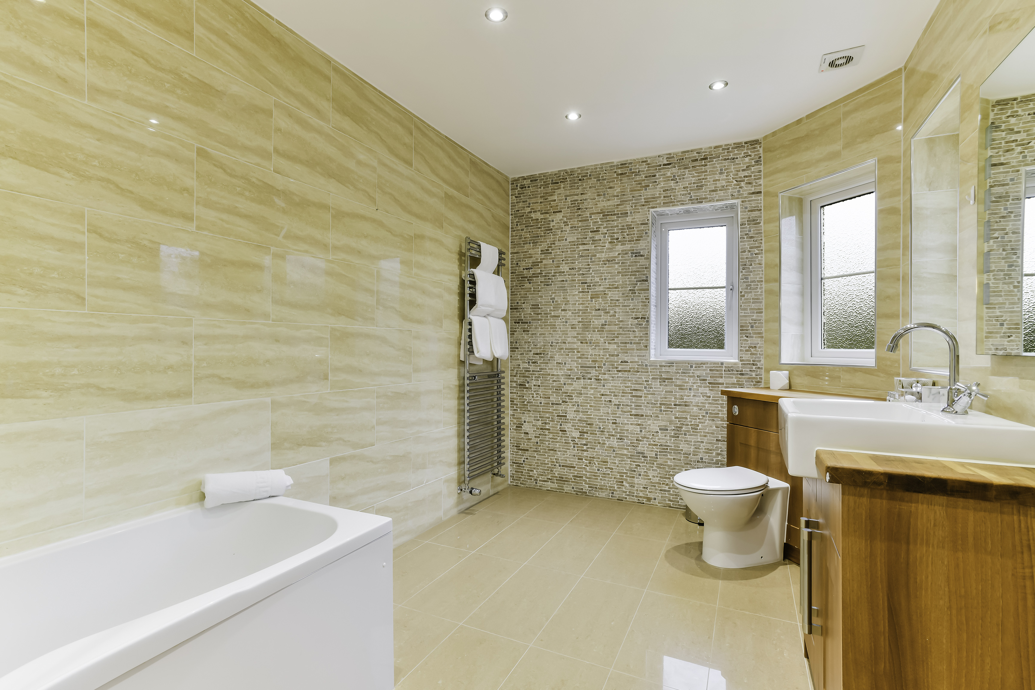 Modern bathroom at Kingswood Manor, Surrey - ideal for events and comfort breaks.