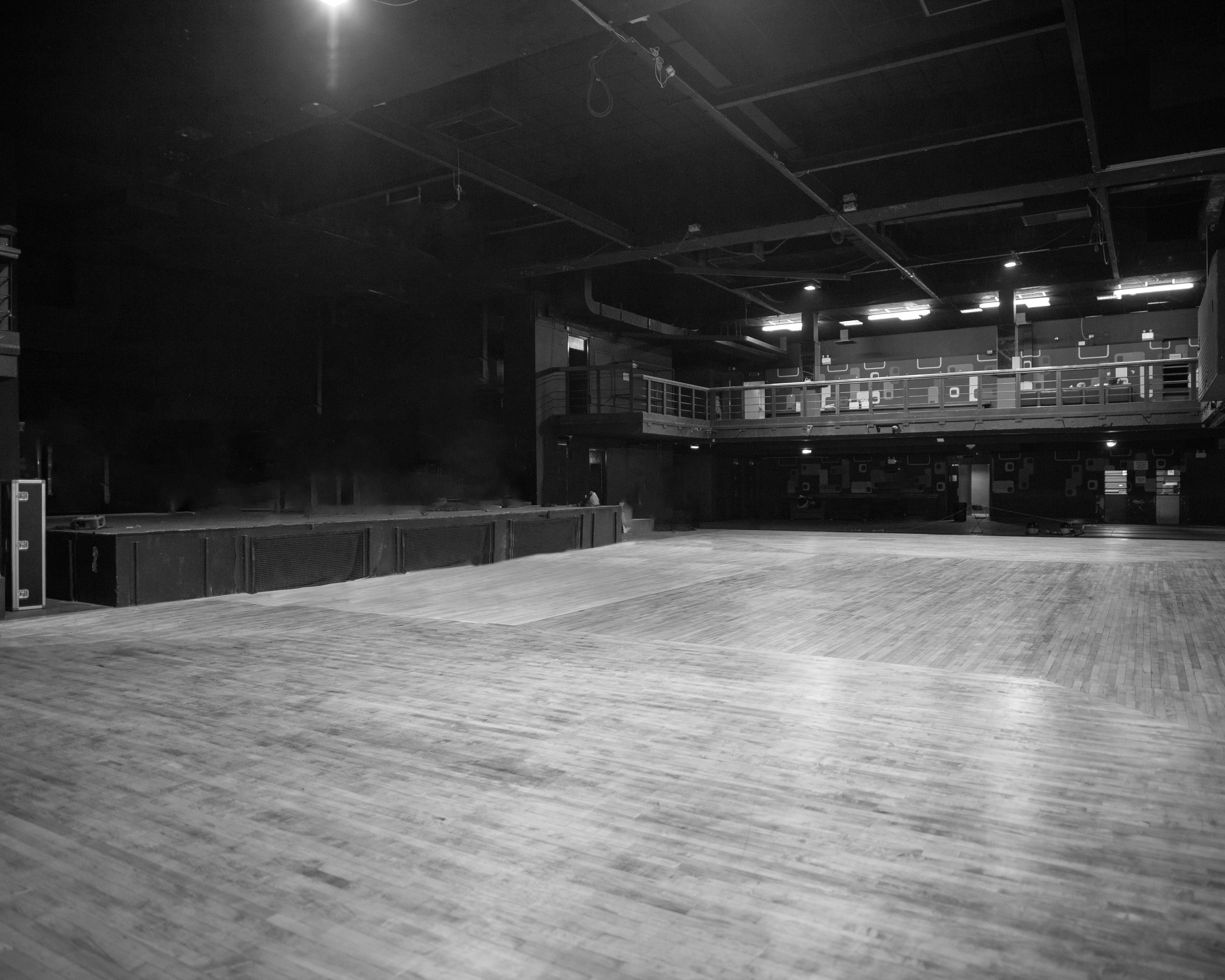 Spacious event venue with polished wooden floor in Forum HQ Birmingham, ideal for concerts and corporate events.