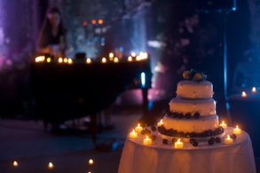 Elegant event space with a three-tier cake at The Brunel Museum, perfect for celebrations.