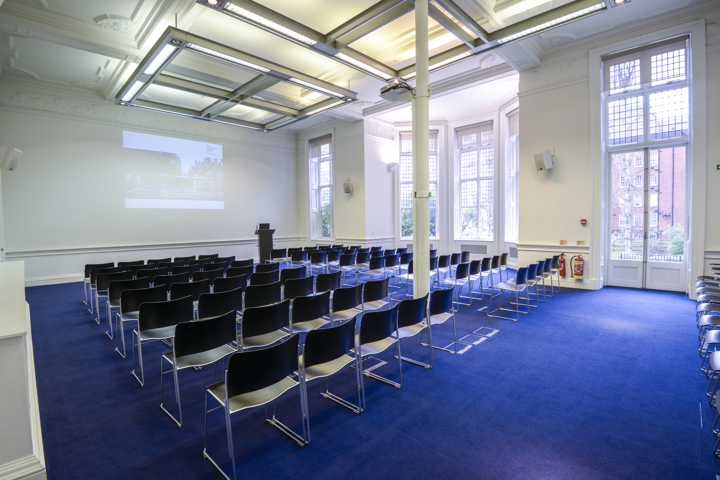 Main Hall & Education Centre, Royal Geographical Society, versatile event space with natural light.