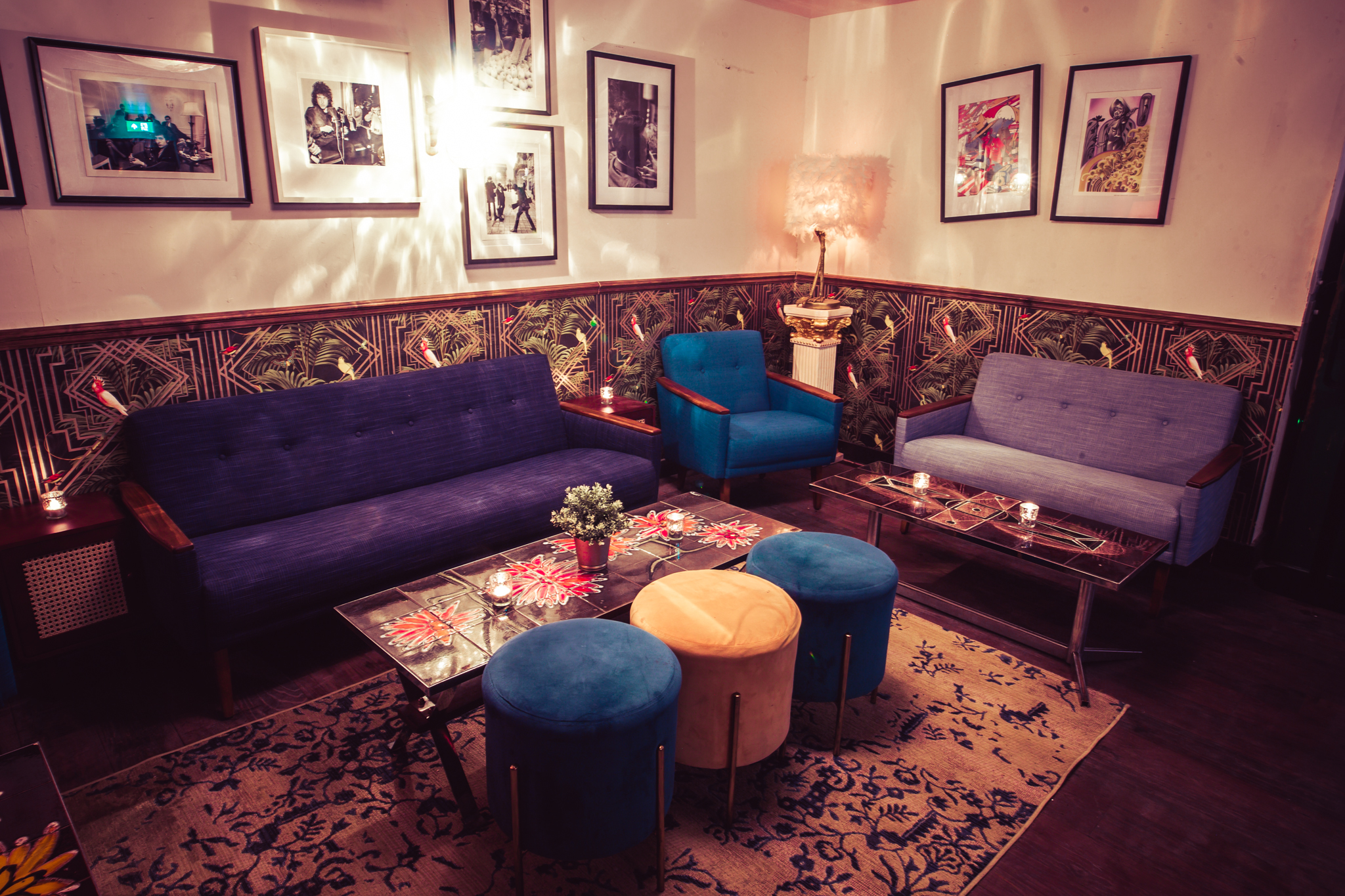 Geisha Lounge in Callooh Callay Chelsea, stylish seating for networking events.