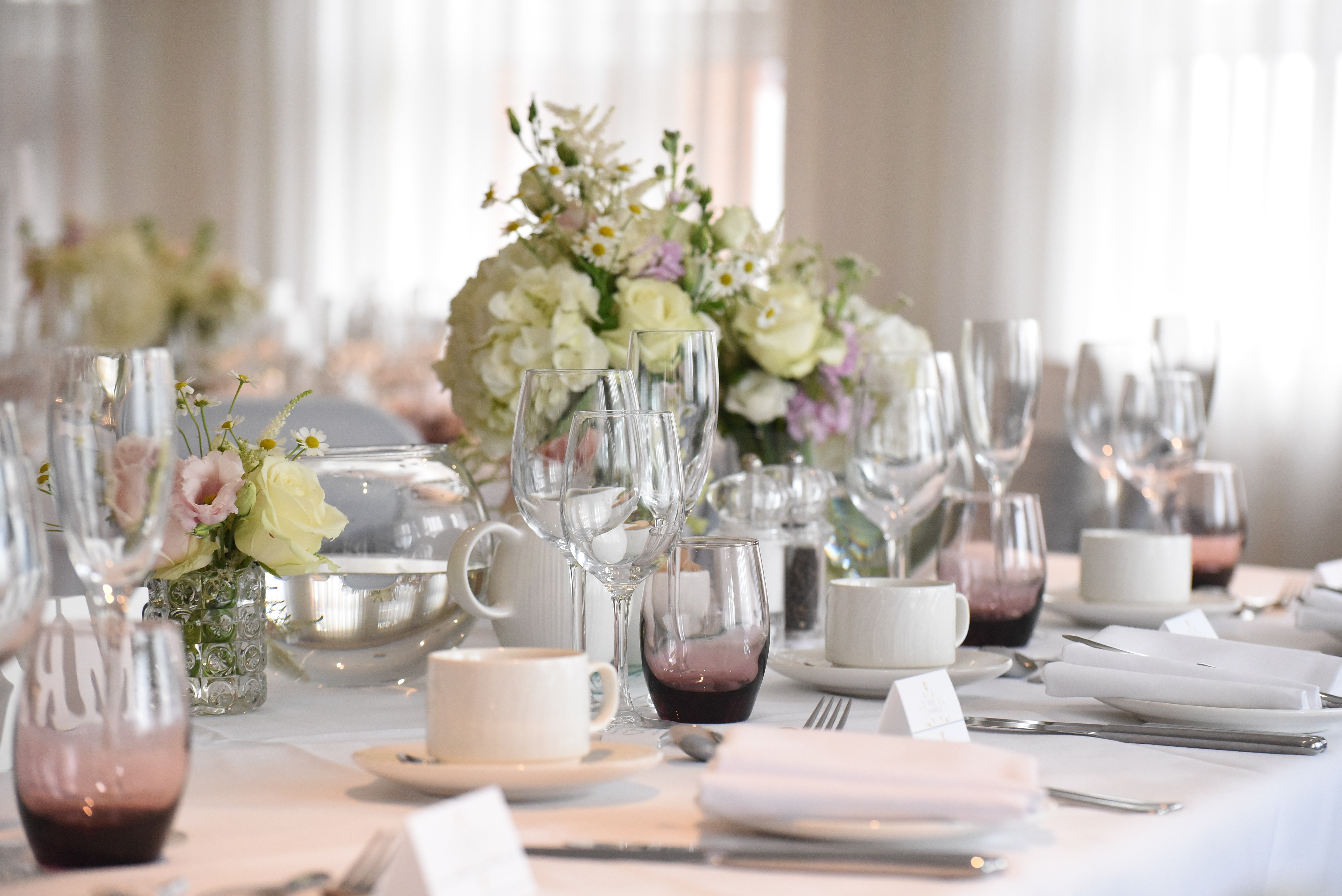 Elegant dining table at Speroni's Restaurant, perfect for corporate events and gatherings.