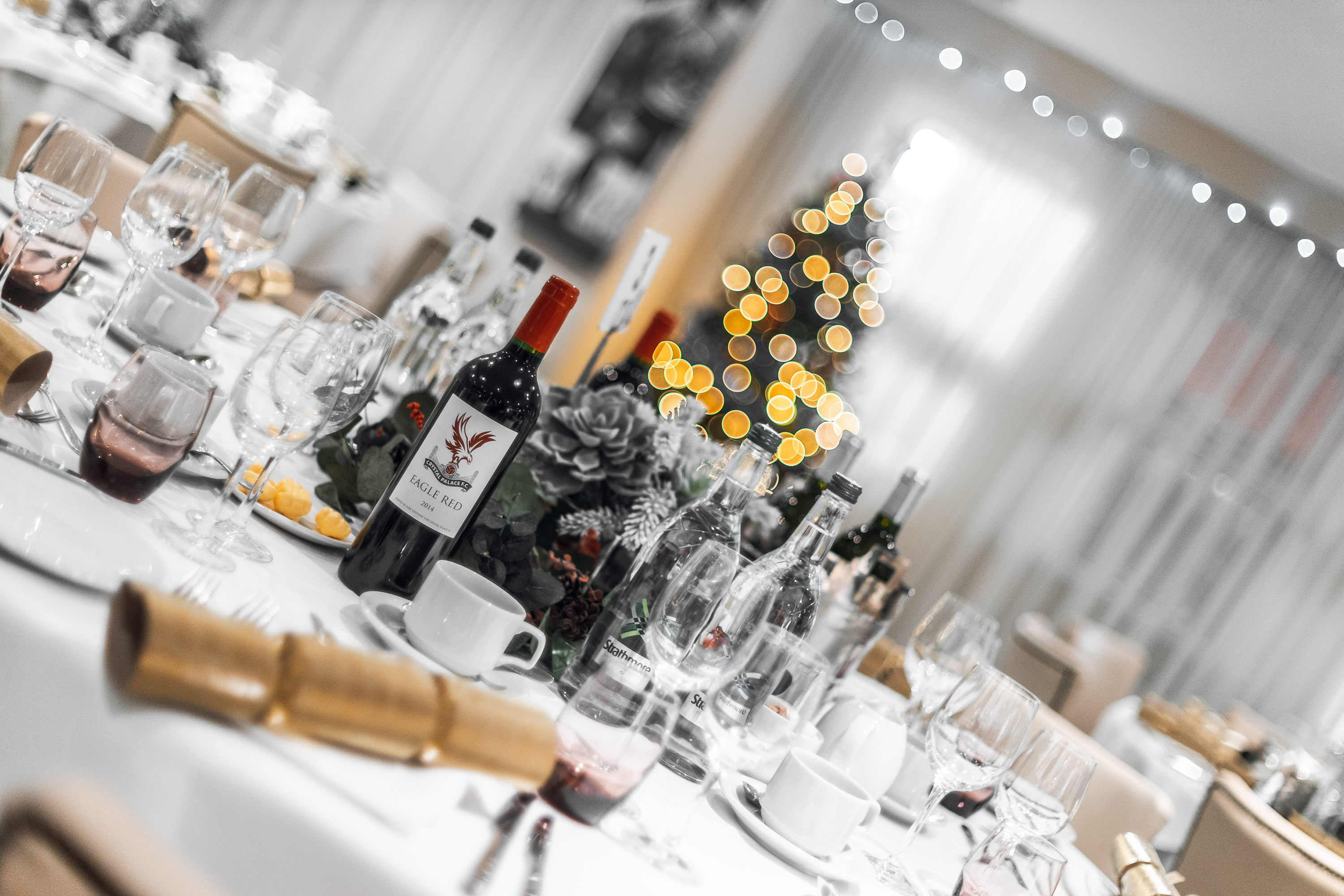 Elegant dining table at Speroni's Restaurant, perfect for festive events in Selhurst Park.
