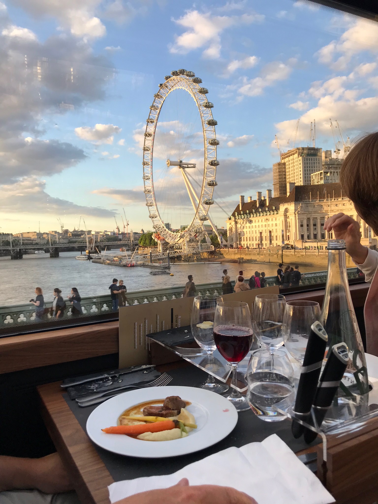 Elegant riverside venue at BUSTRONOME with London Eye view for upscale events.