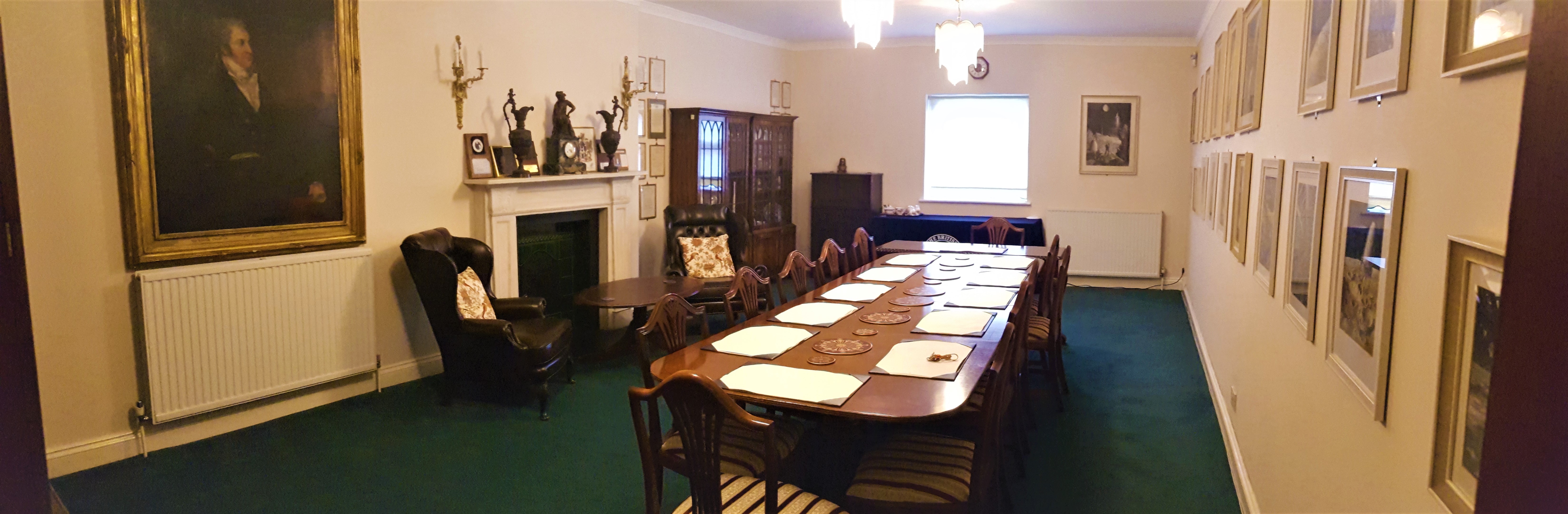 Council Room in Arthur C. Clarke House, elegant table, ideal for meetings and gatherings.