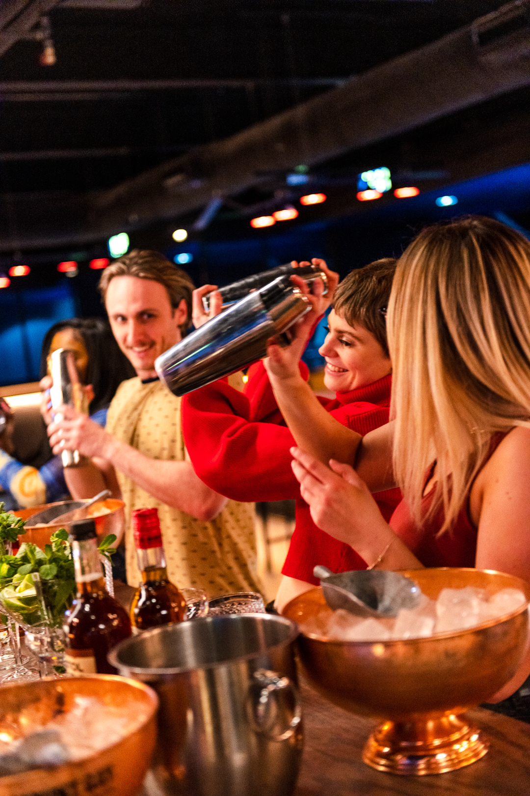 Lively cocktail-making team-building event at Corner Bar, TOCA Social.