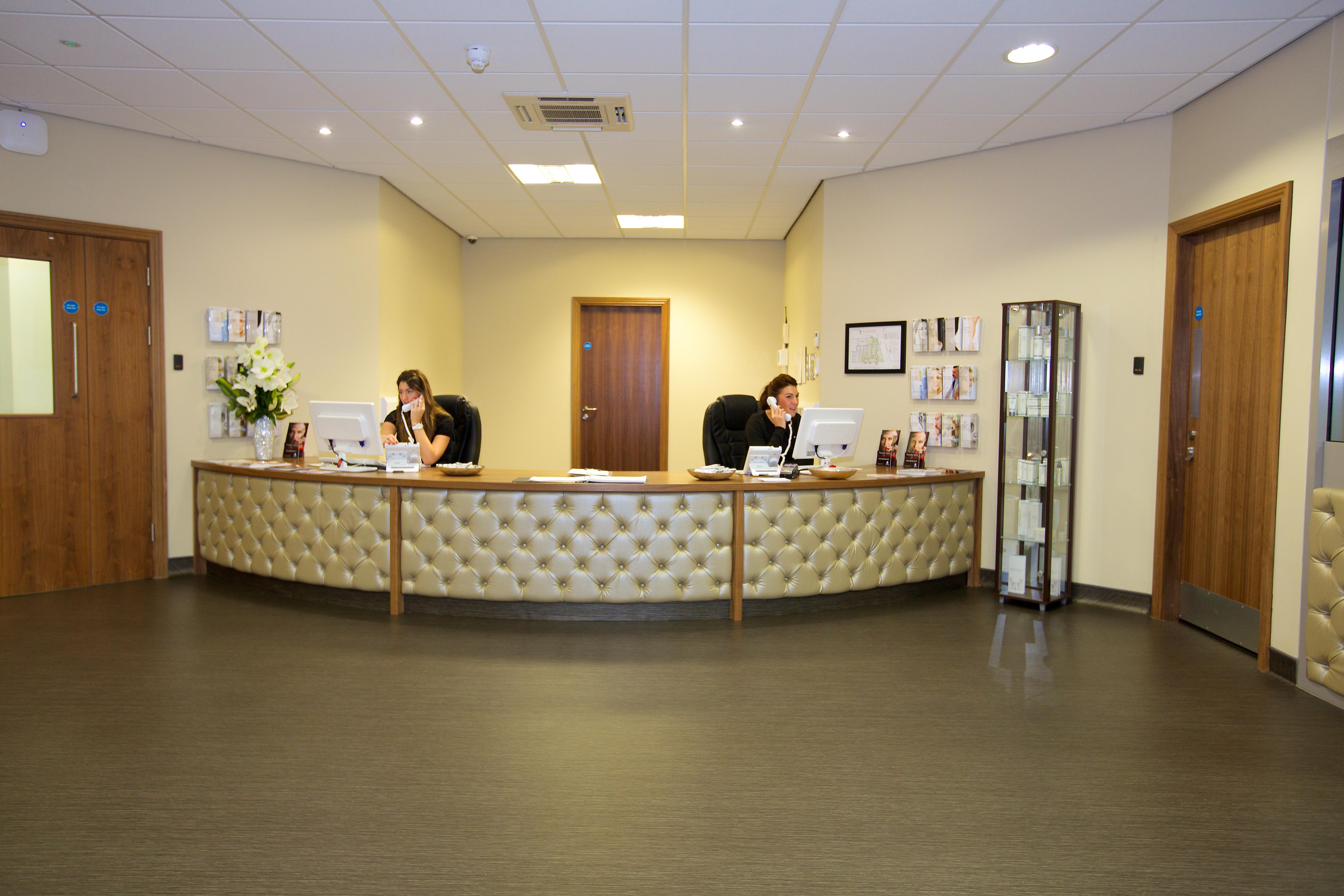 Welcoming reception area at Pall Mall Medical for meetings and events.