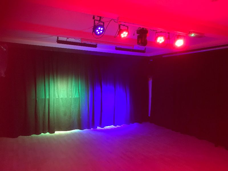 Versatile event space with dynamic lighting at Young Actors Theatre Islington.