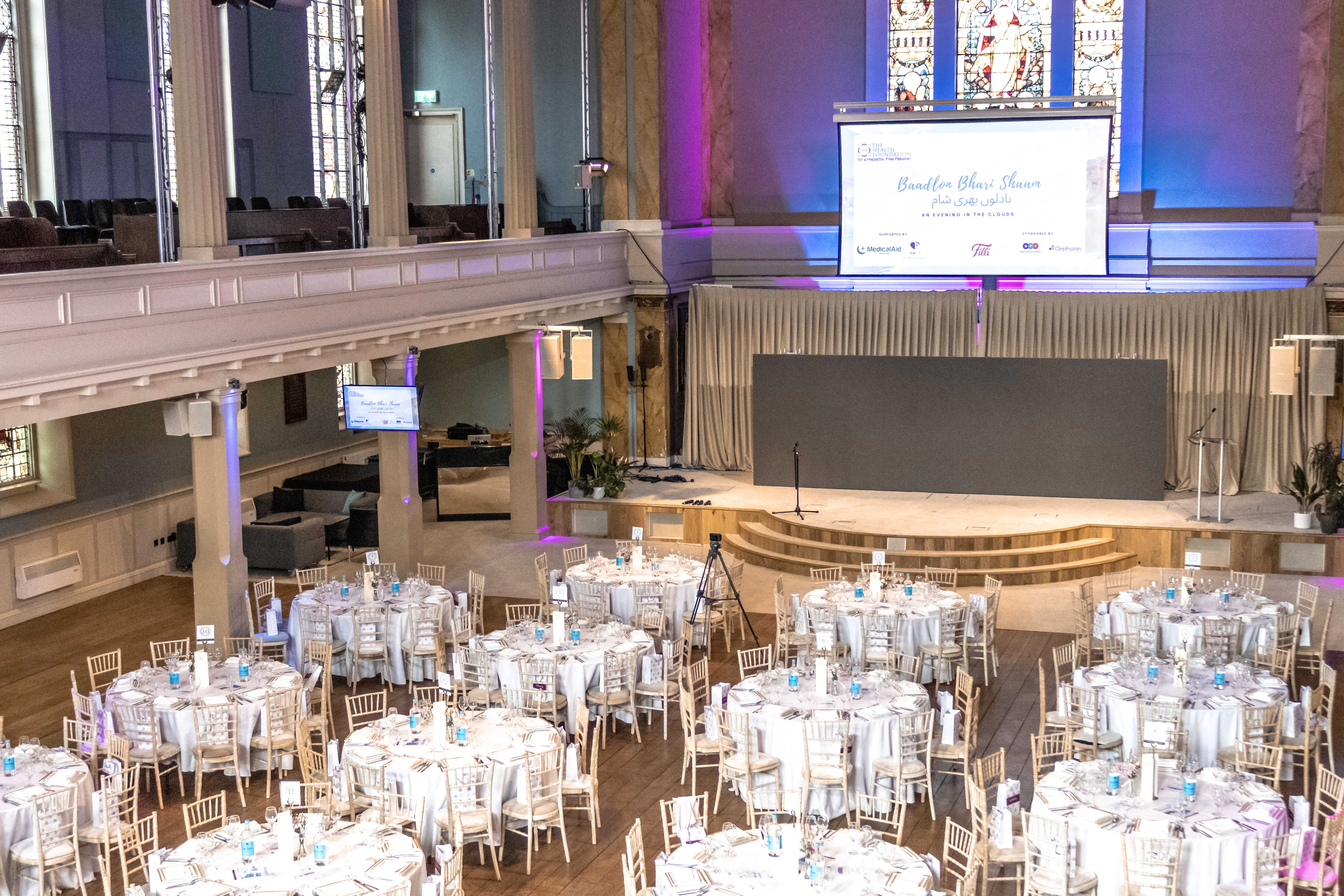 Elegant event space in St Mary's Marylebone, perfect for formal gatherings and banquets.