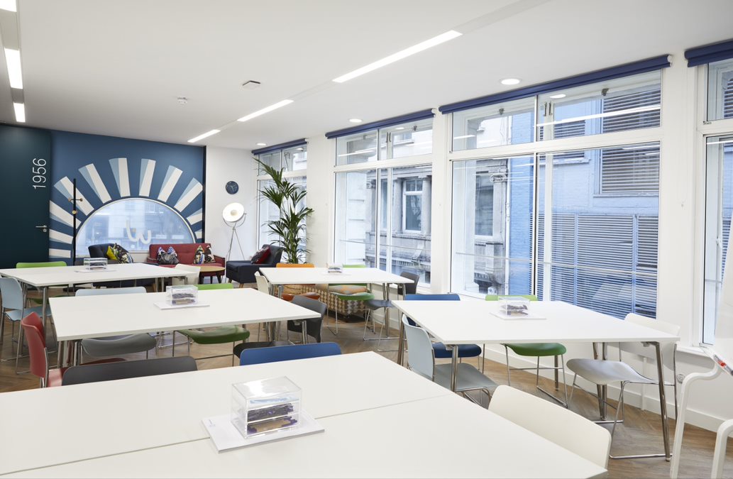 Modern meeting space in Covent Garden, ideal for workshops and brainstorming sessions.