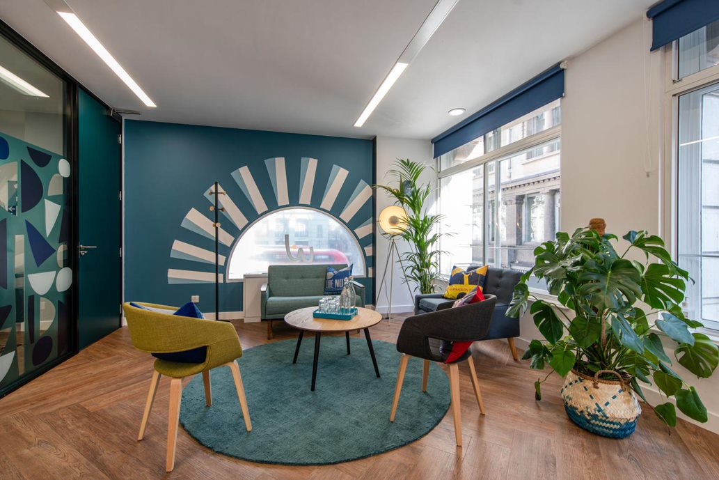 Modern meeting space in Wallacespace Covent Garden, ideal for creative events and brainstorming.