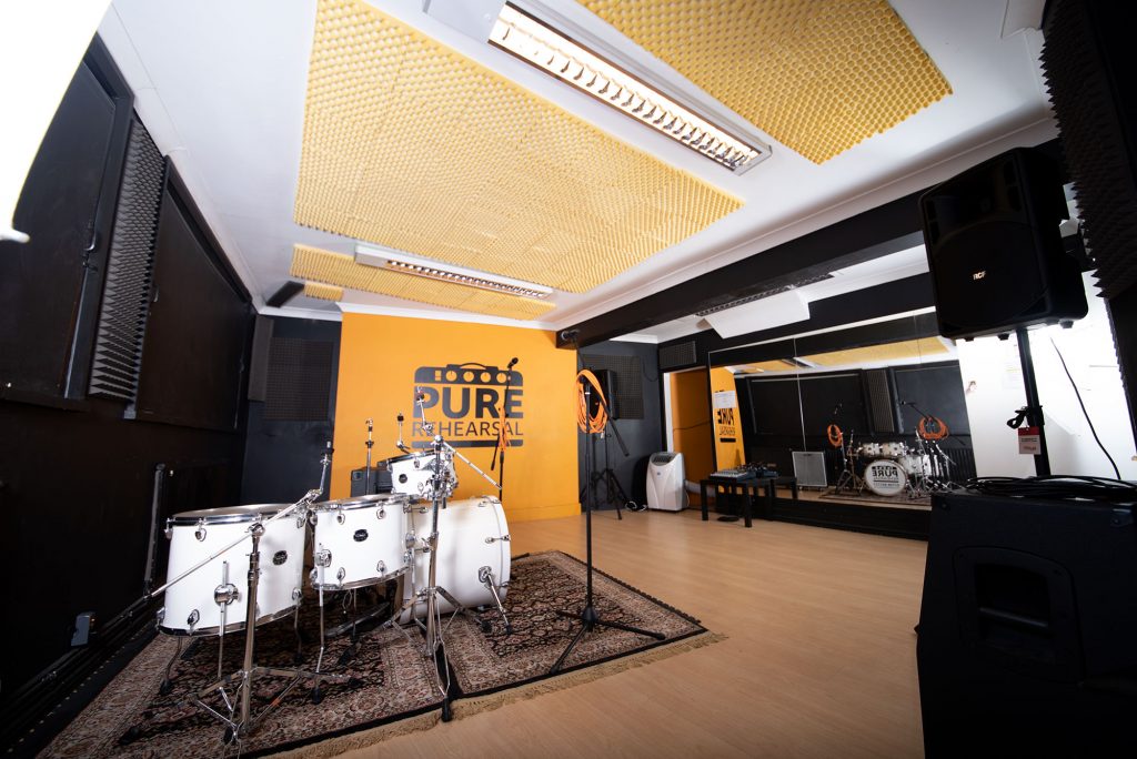 Whole Venue at Pure Rehearsal Studios, soundproof space for music events and workshops.