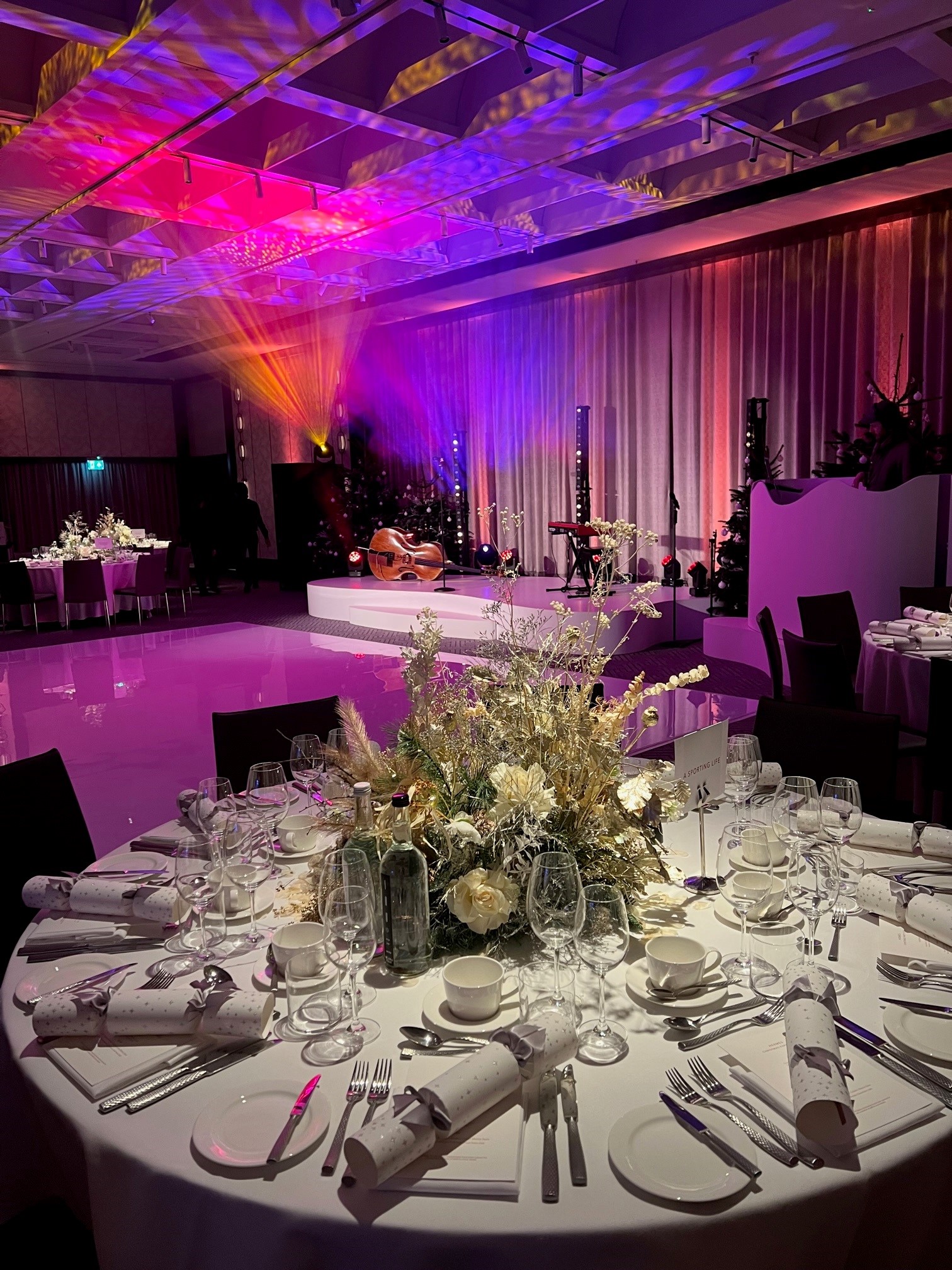 Elegant ballroom at Nobu Hotel Portman Square, perfect for gala dinners and corporate events.