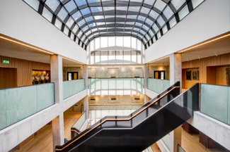 The View atrium, glass ceiling, reception, event