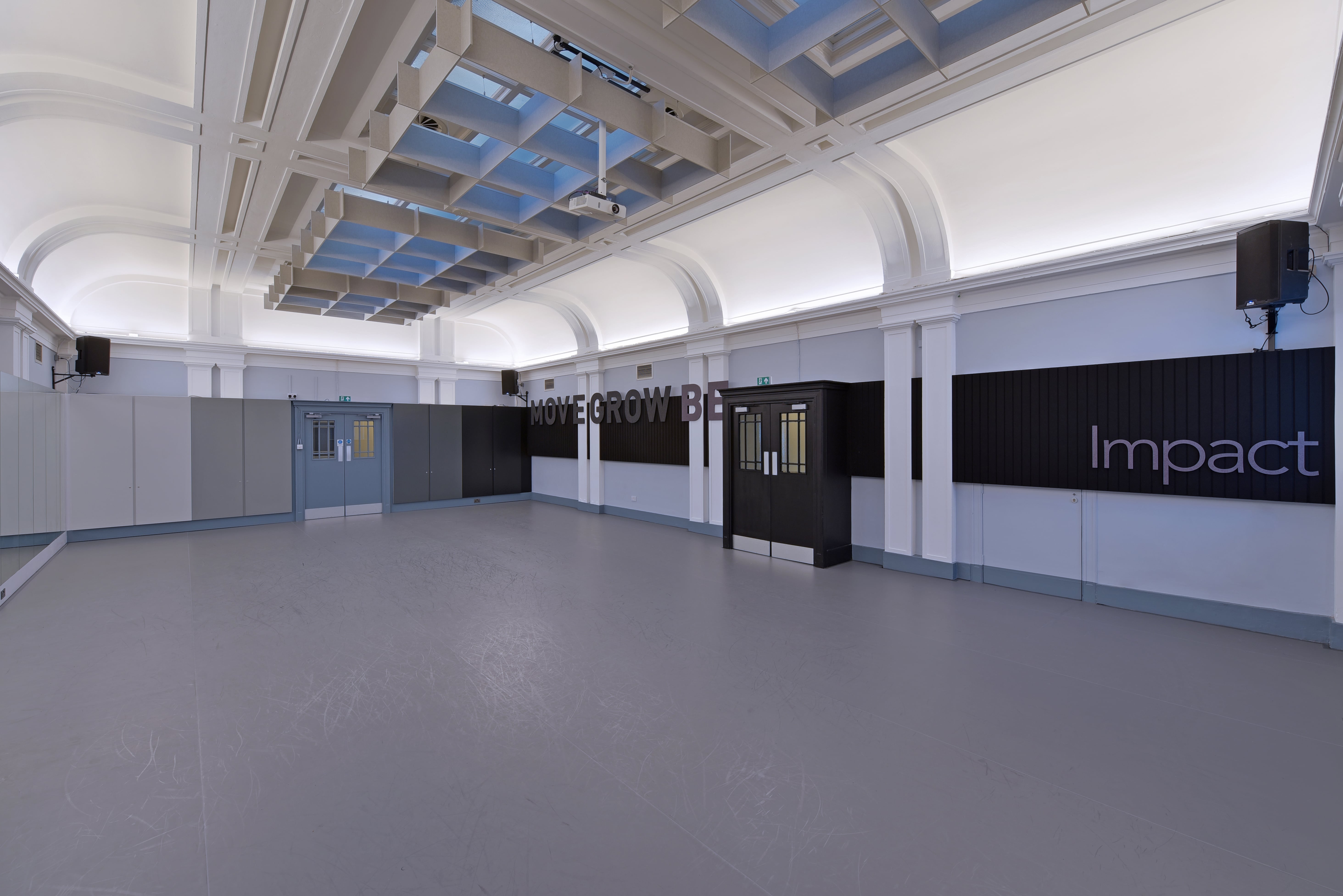 Spacious event venue at Impact Dance Studio, ideal for meetings and workshops.