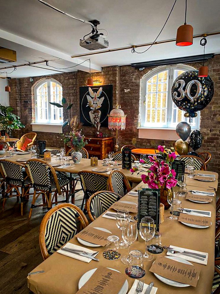 Mala Madre event space with elegant decor for milestone celebrations and upscale parties.