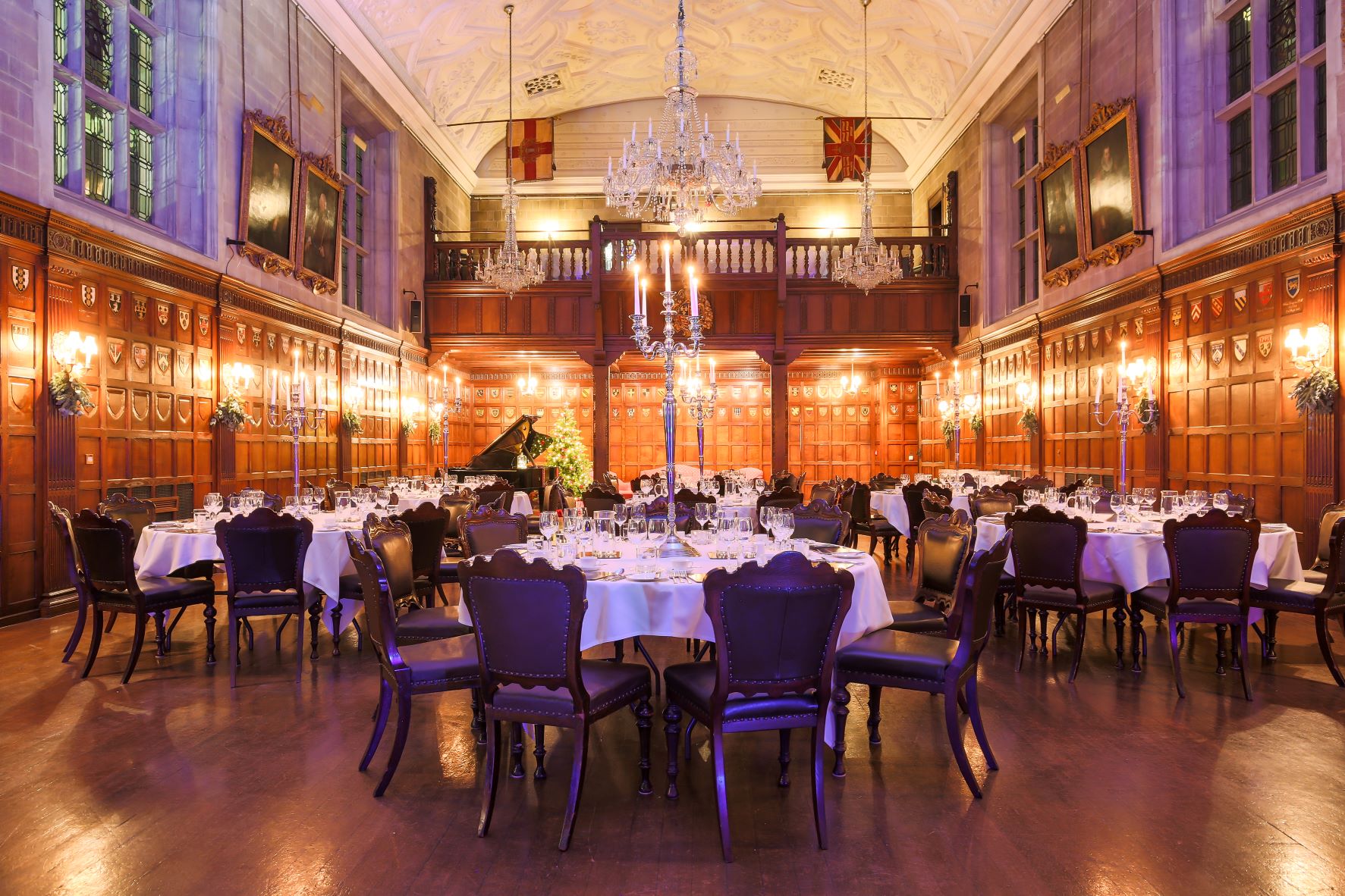 Elegant banquet hall at Ironmongers' Hall, ideal for upscale weddings and corporate events.